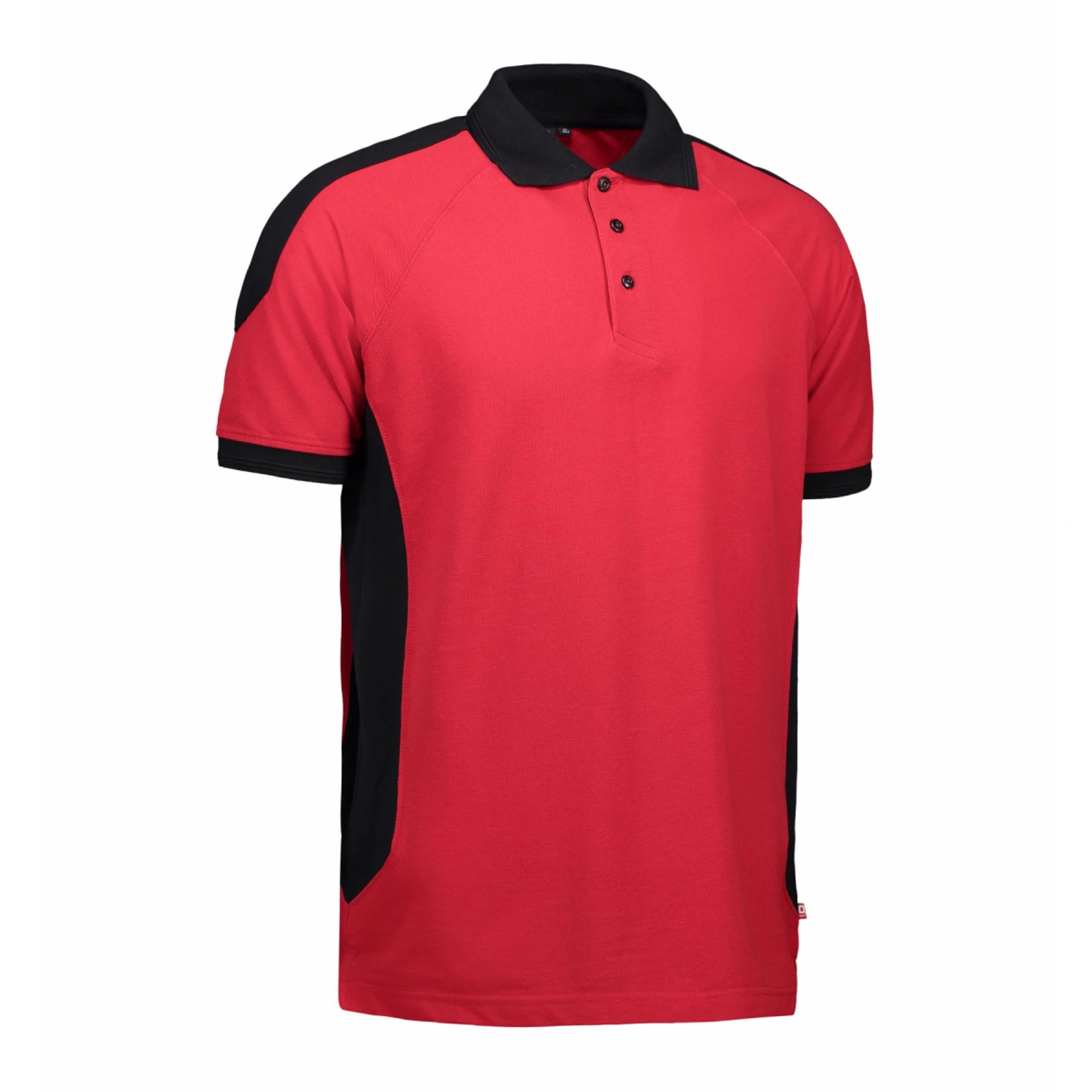 Футболка поло чоловіча PRO Wear з контрастними вставками - Червоний / 3XL