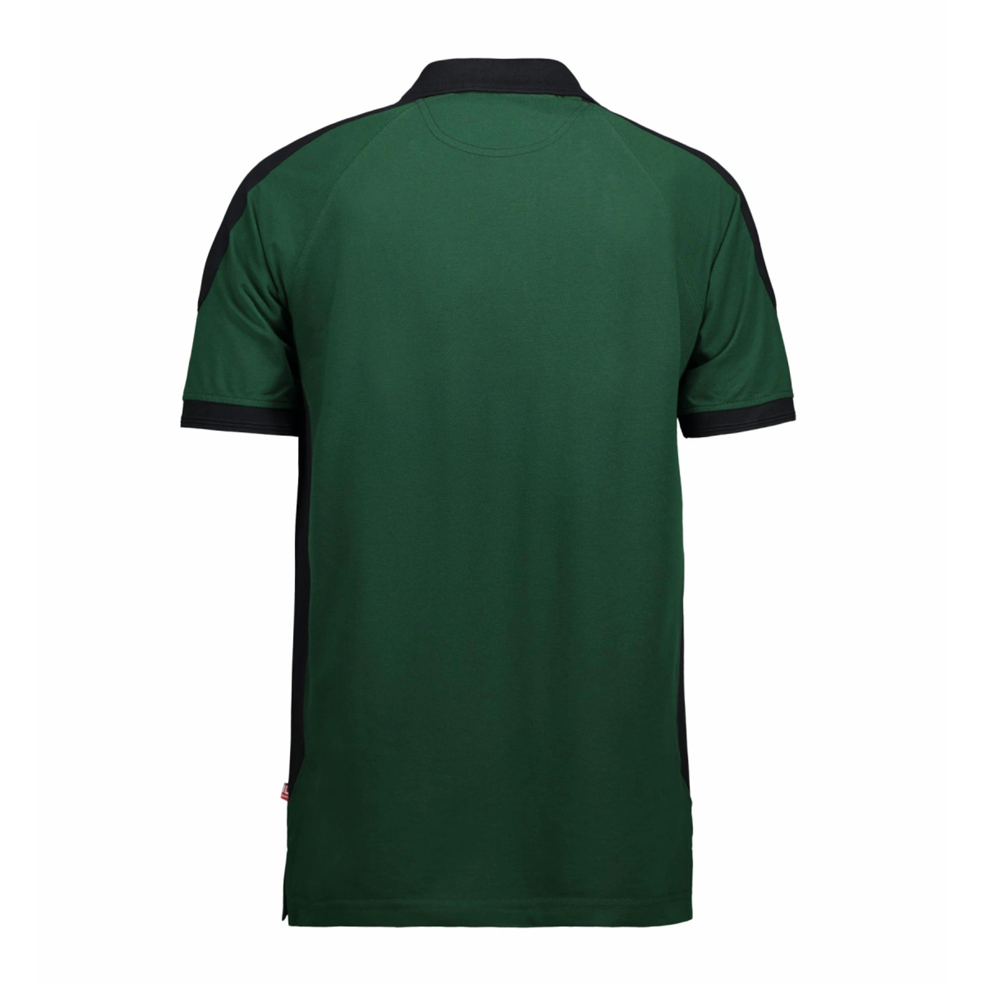 Футболка поло чоловіча PRO Wear з контрастними вставками - Темно-зелений / 3XL