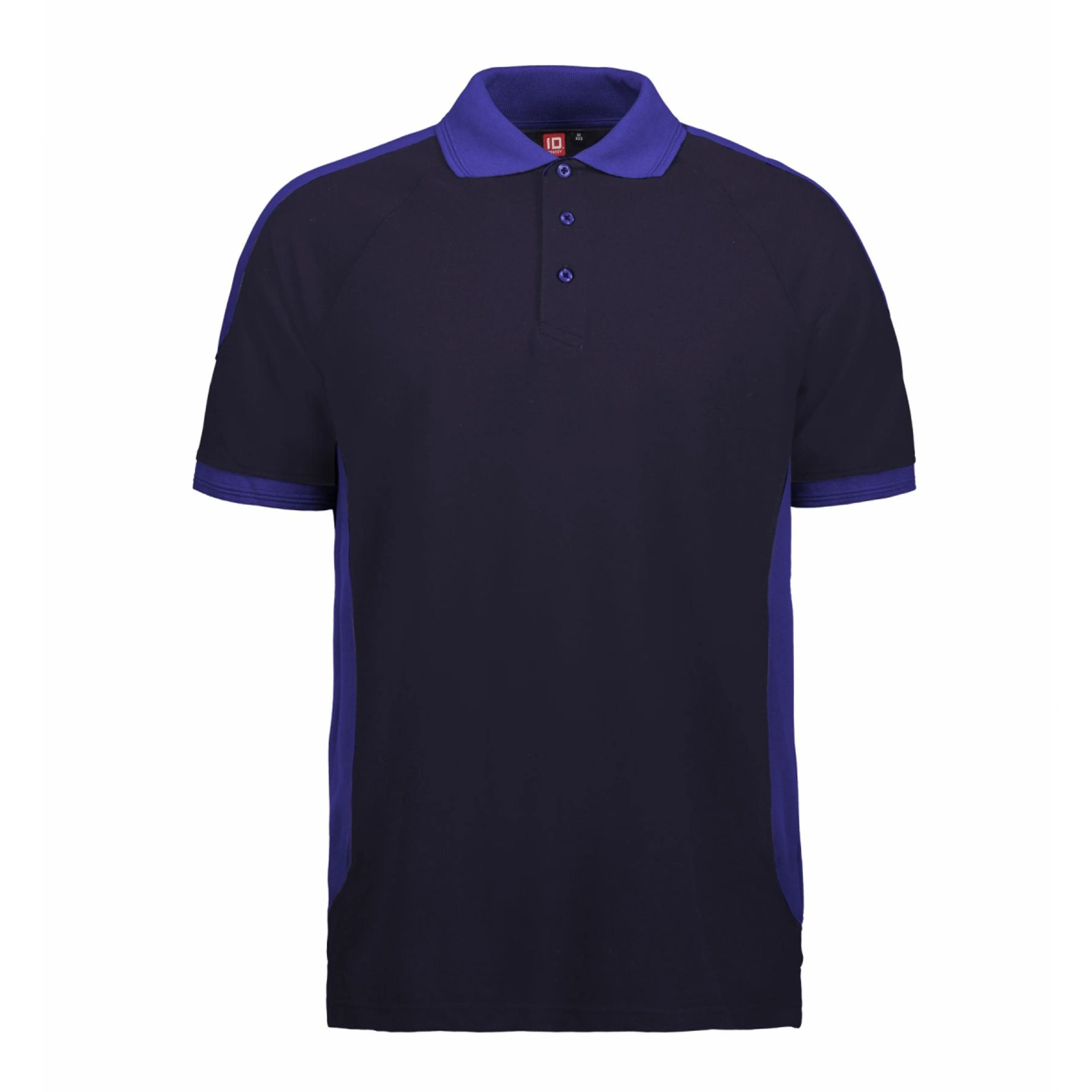 Футболка поло чоловіча PRO Wear з контрастними вставками - Темно-сіній / 3XL