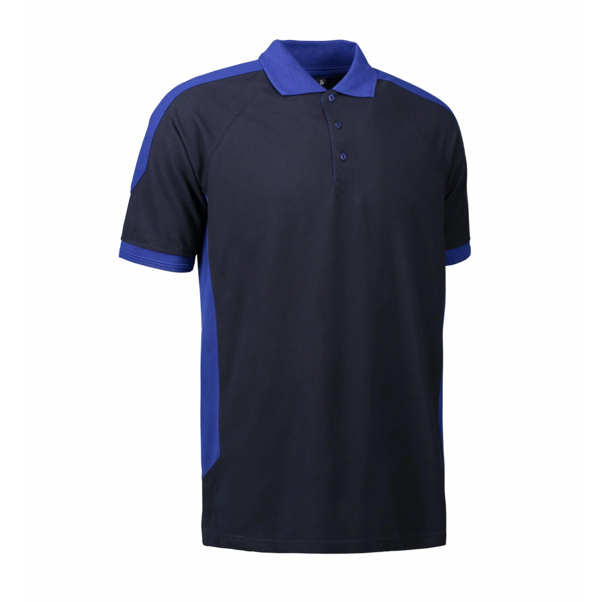 Футболка поло чоловіча PRO Wear з контрастними вставками - Темно-сіній / 3XL