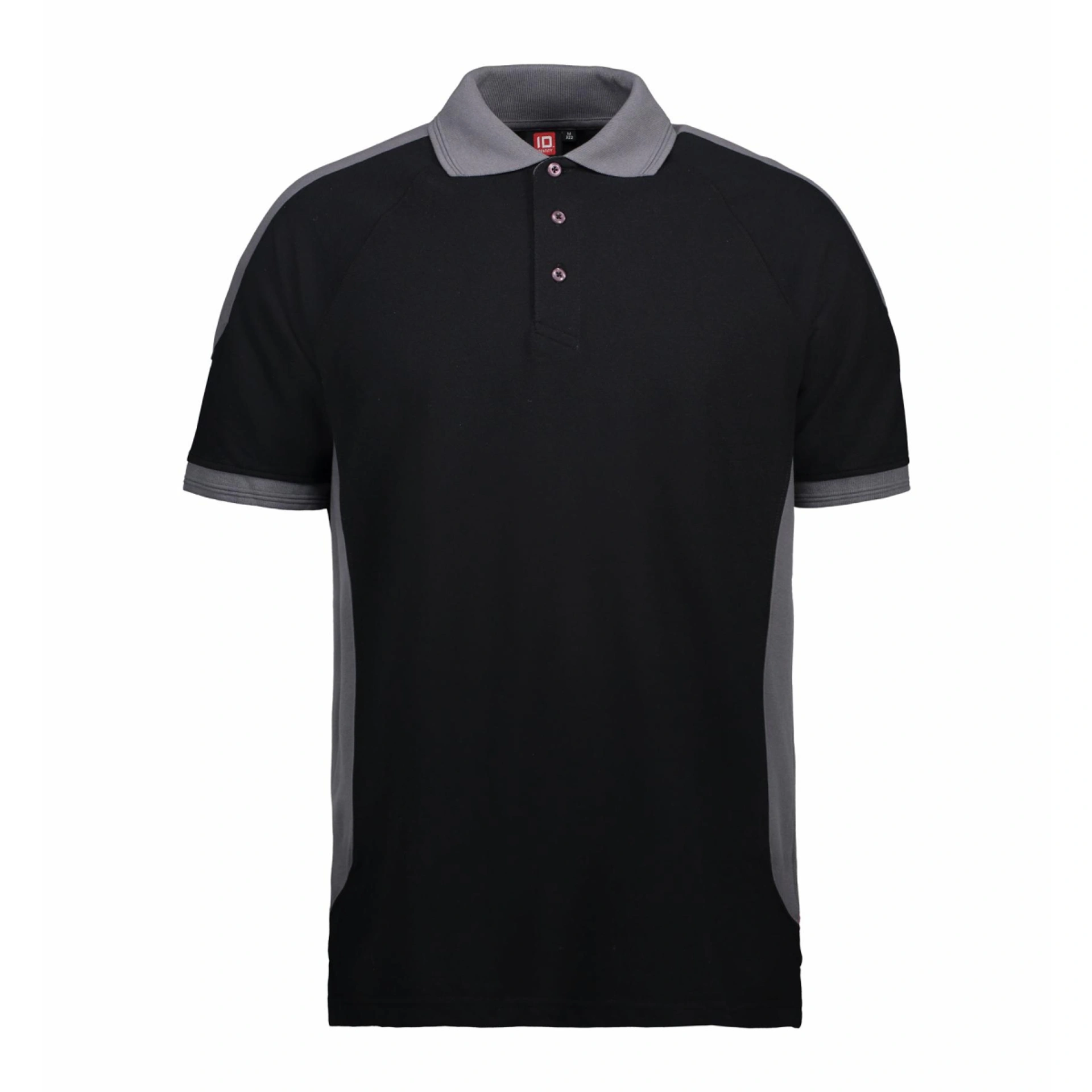 Футболка поло чоловіча PRO Wear з контрастними вставками - Чорний / 3XL