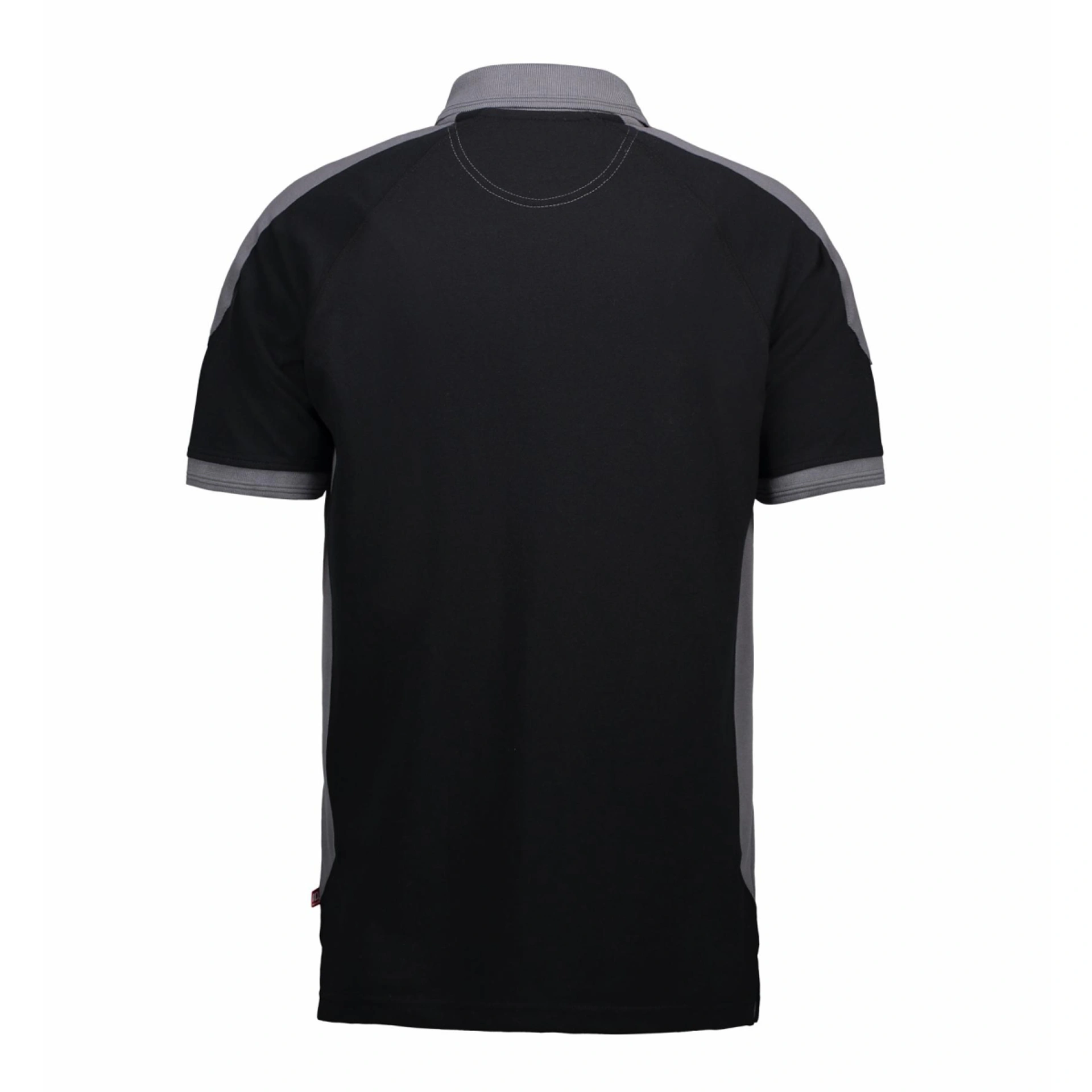 Футболка поло чоловіча PRO Wear з контрастними вставками - Чорний / 3XL