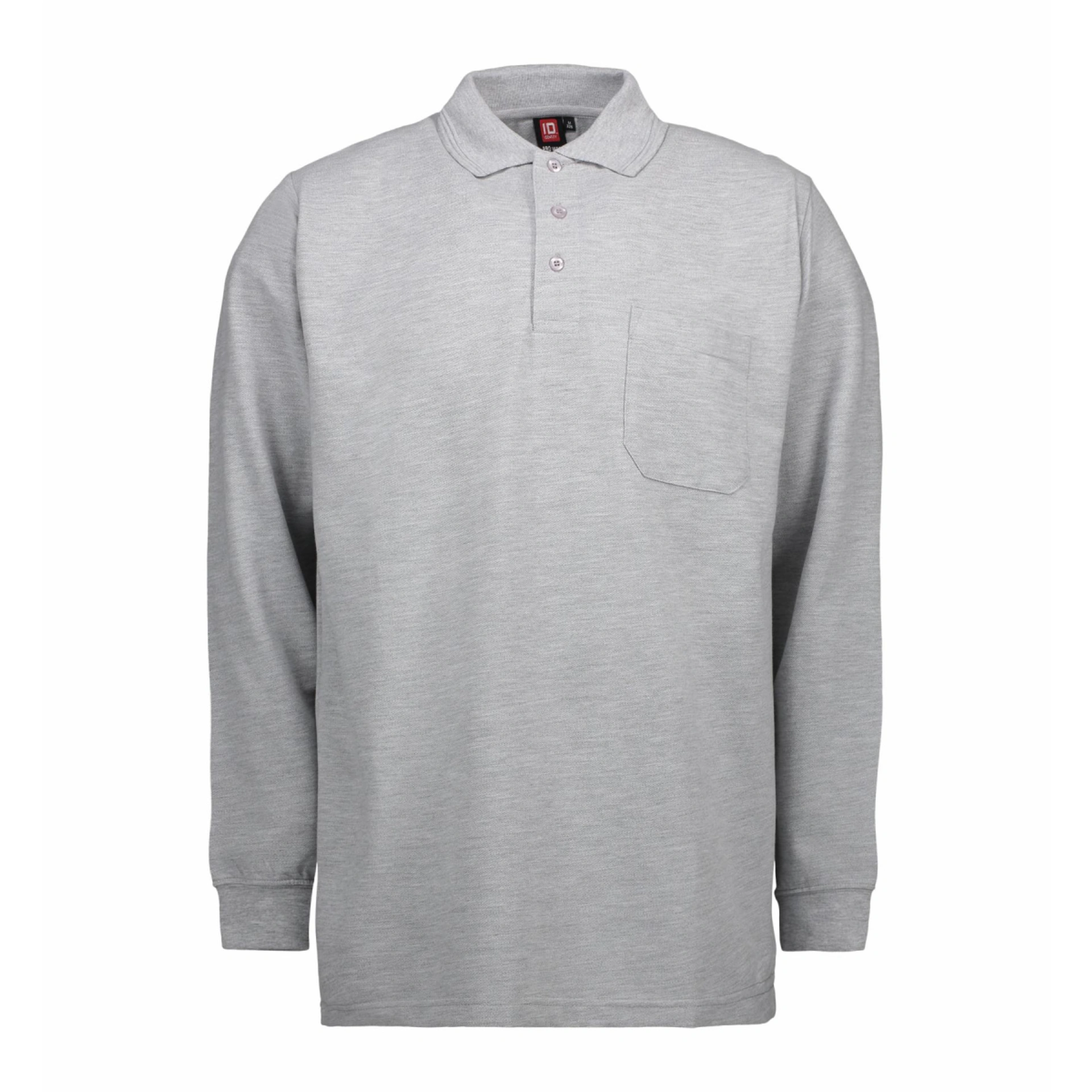 Лонгслів поло чоловічий PRO Wear - Сірий меланж / 3XL