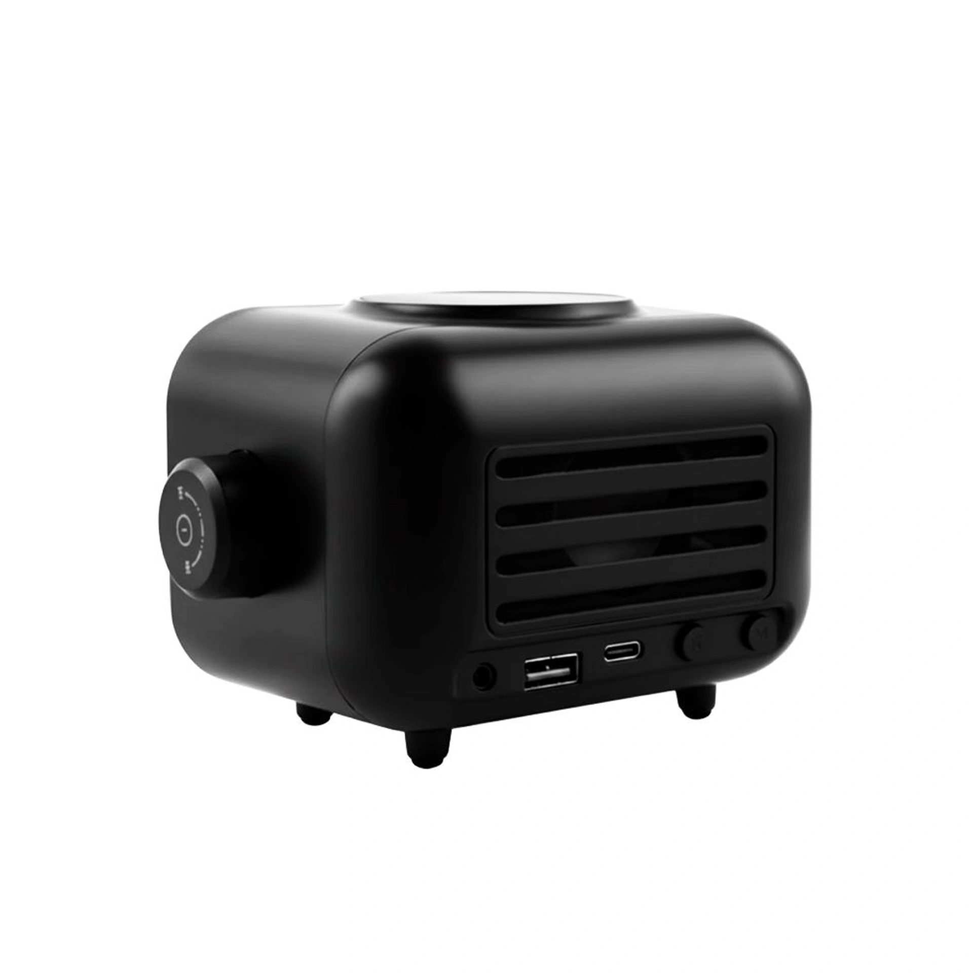 Портативна колонка-годинник TheGeneral RapidFlow 5W з бездротовим зарядним пристроєм 15W - Чорний