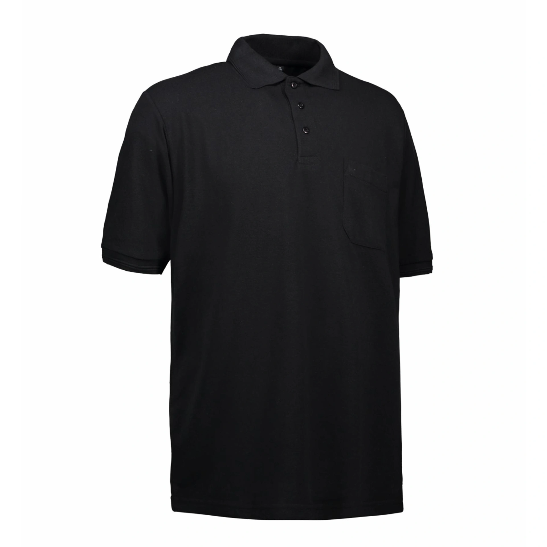 Футболка поло чоловіча ID Classic з кишенею - Чорний / 3XL