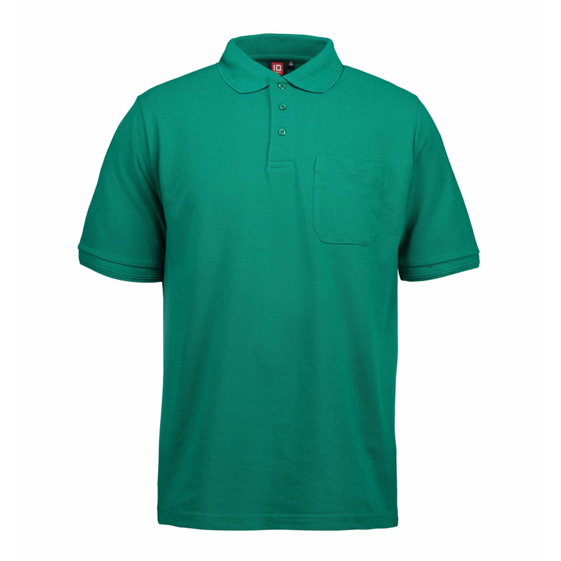 Футболка поло чоловіча ID Classic з кишенею - Зелений / 3XL