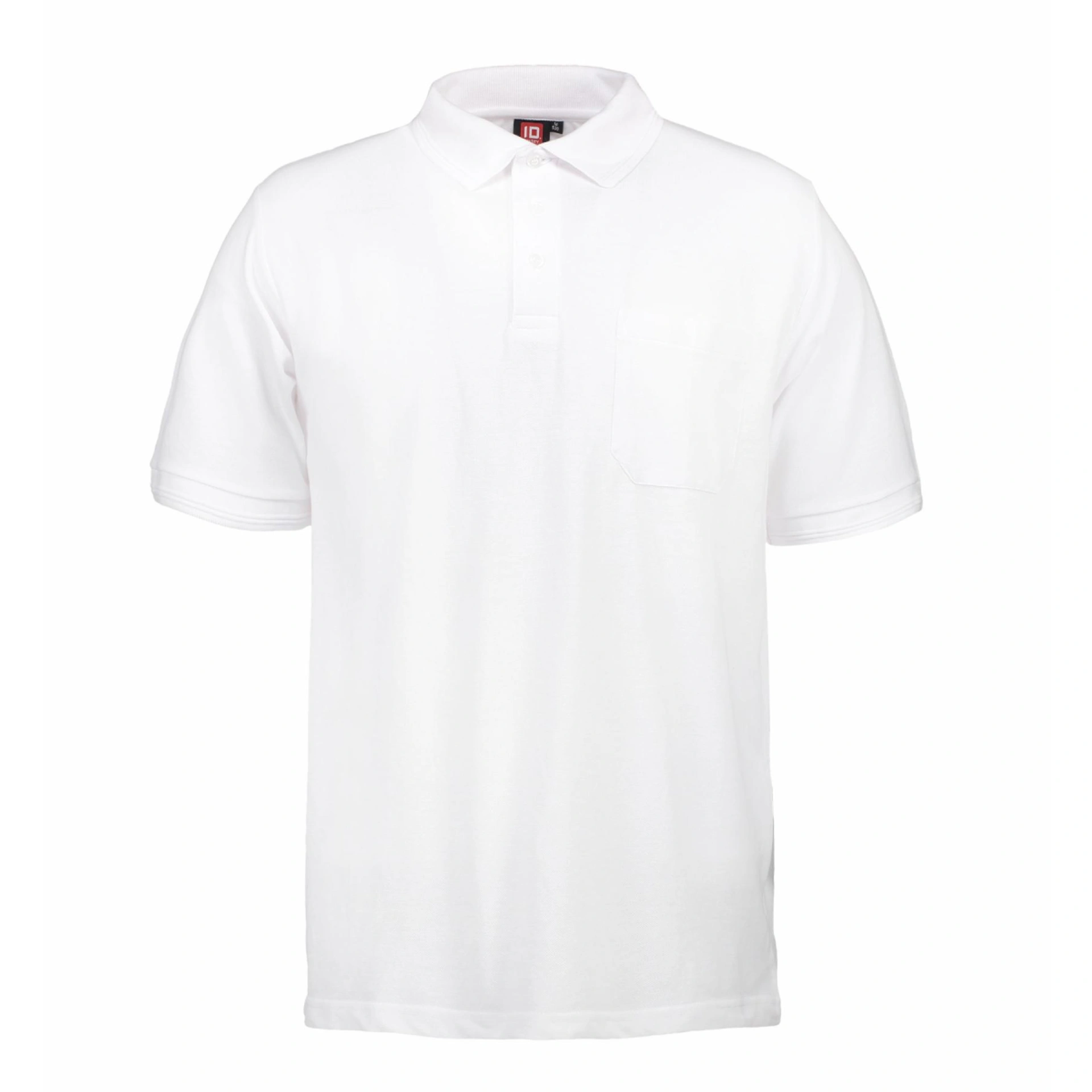 Футболка поло чоловіча ID Classic з кишенею - Білий / 3XL