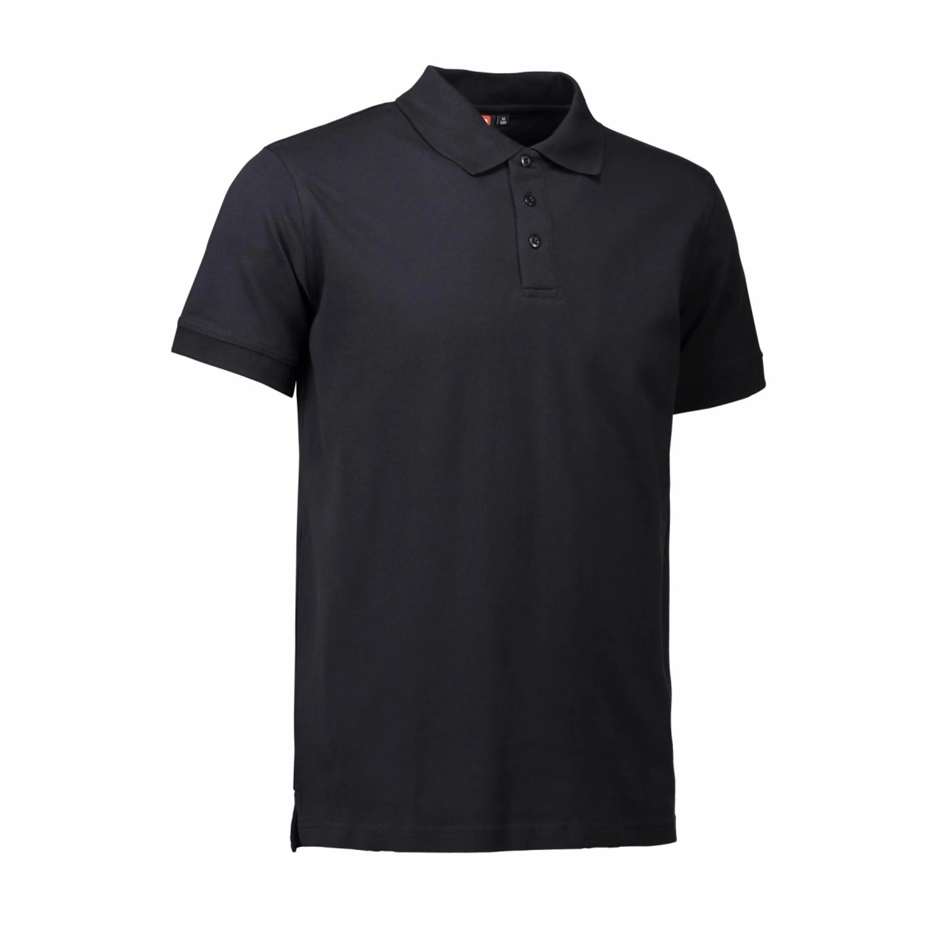 Футболка поло чоловіча ID Stretch - Чорний / 3XL