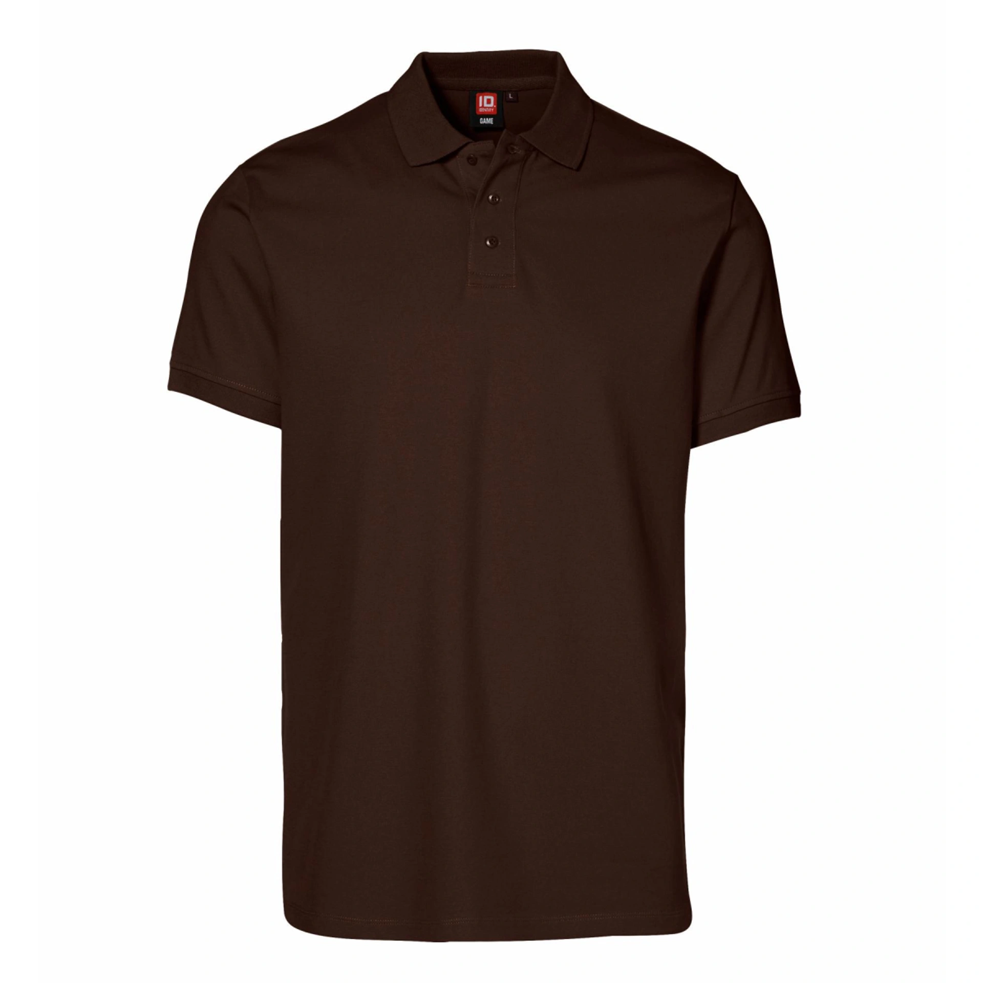 Футболка поло чоловіча ID Stretch - Мокка / 3XL