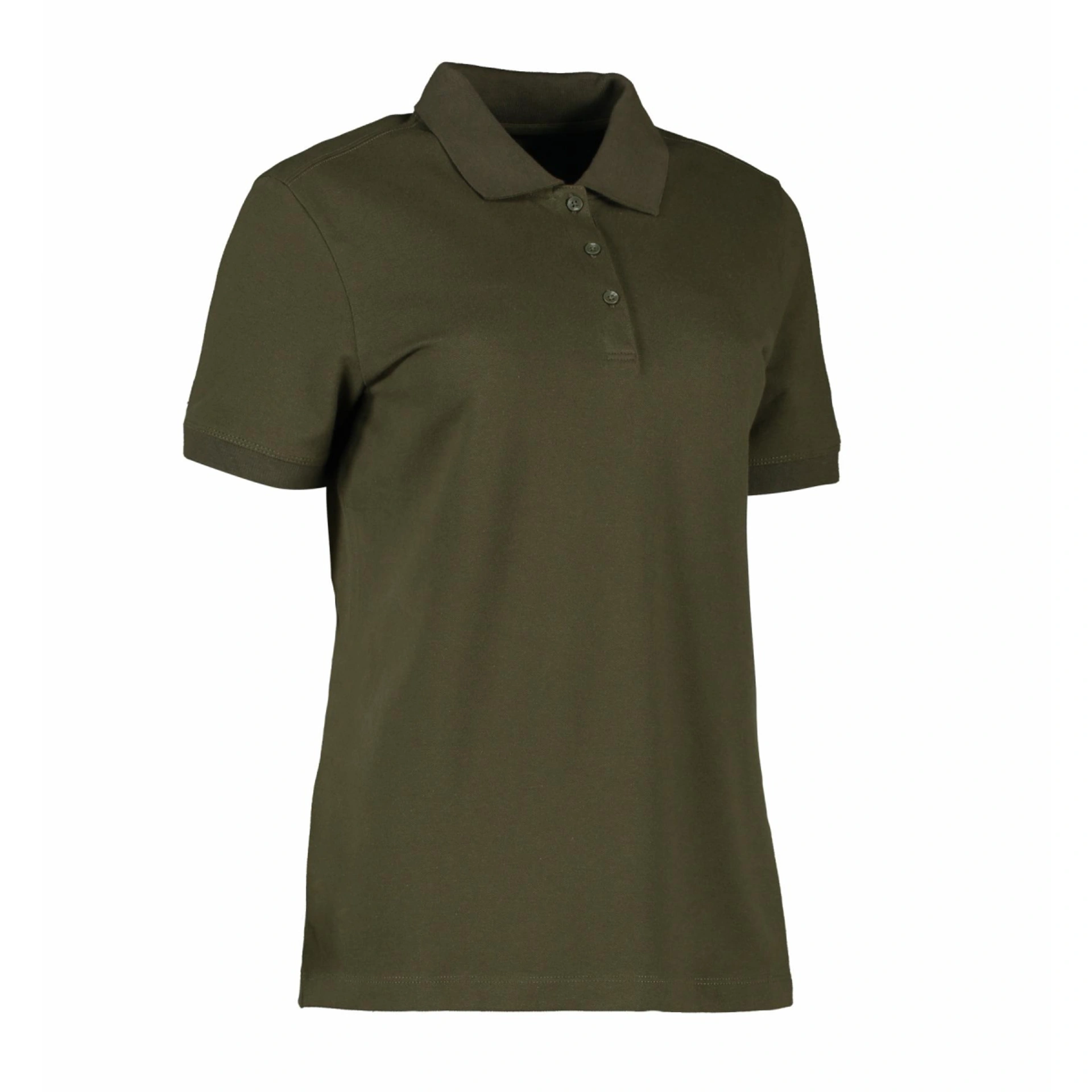 Футболка поло жіноча ID Organic - Оливковий / 3XL