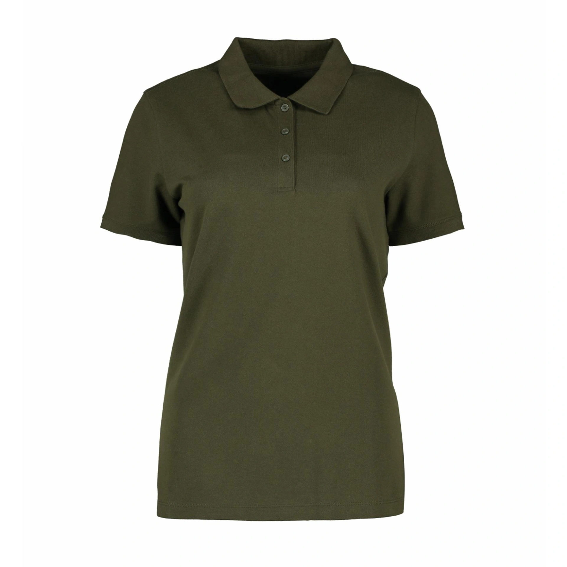 Футболка поло жіноча ID Organic - Оливковий / 3XL