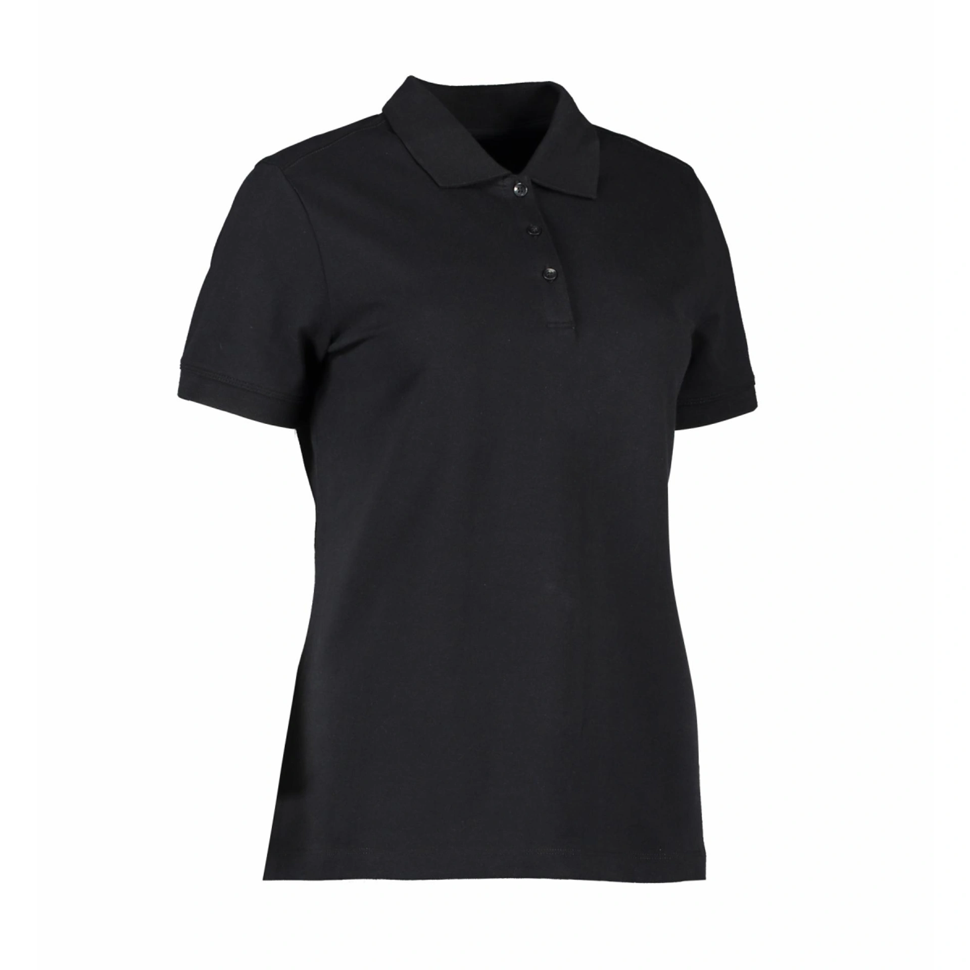 Футболка поло жіноча ID Organic - Чорний / 3XL