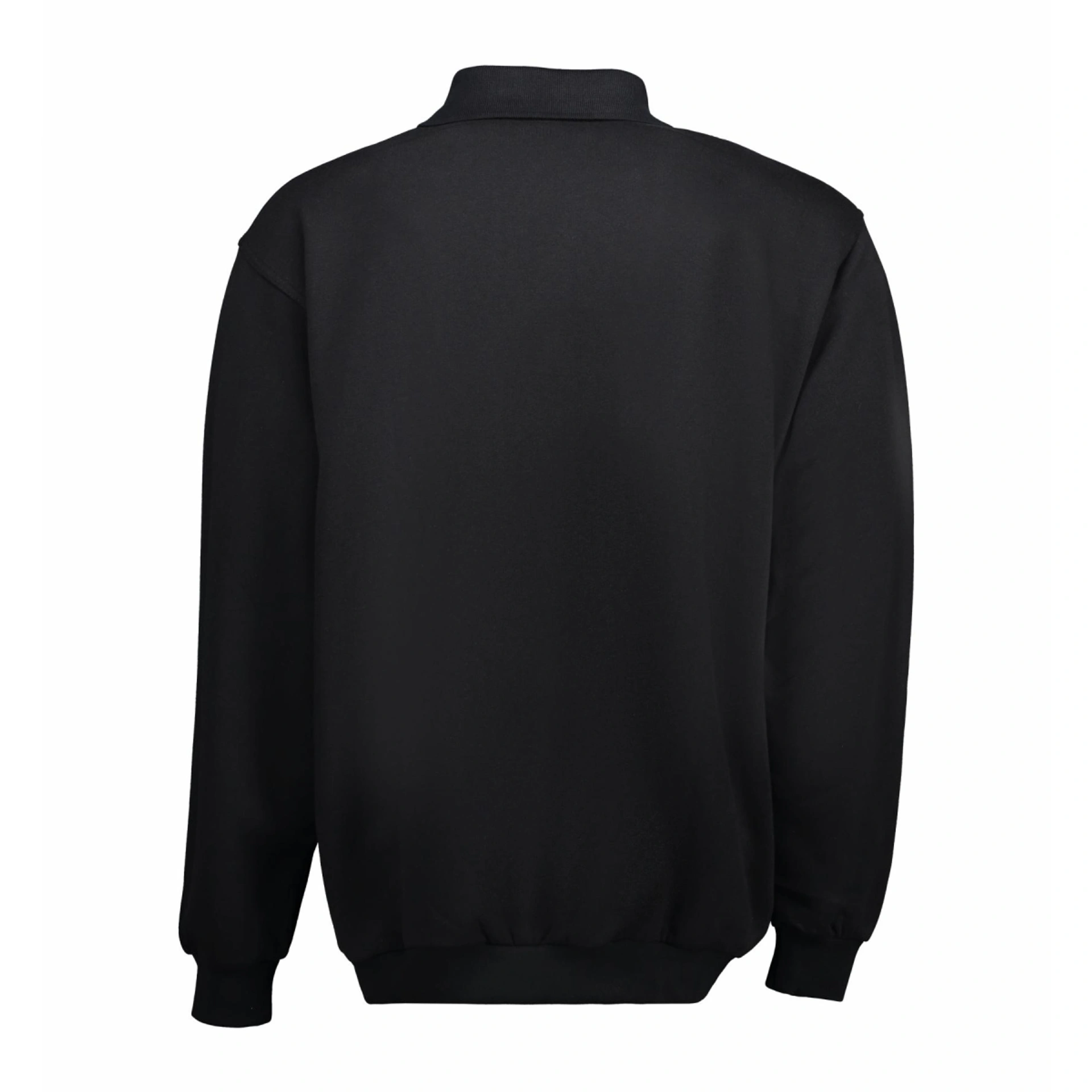 Світшот з коміром поло чоловічий ID Classic - Чорний / 3XL