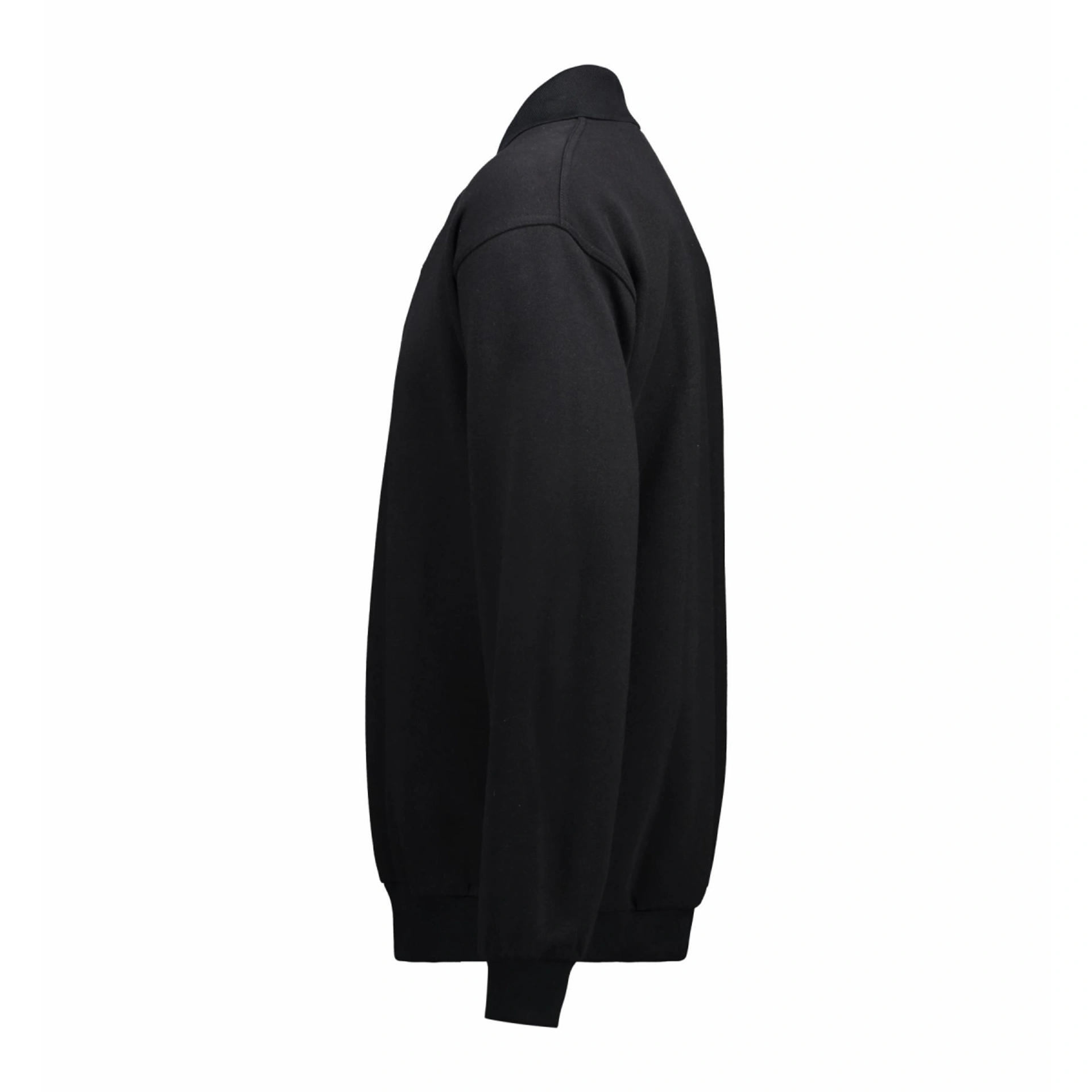 Світшот з коміром поло чоловічий ID Classic - Чорний / 3XL