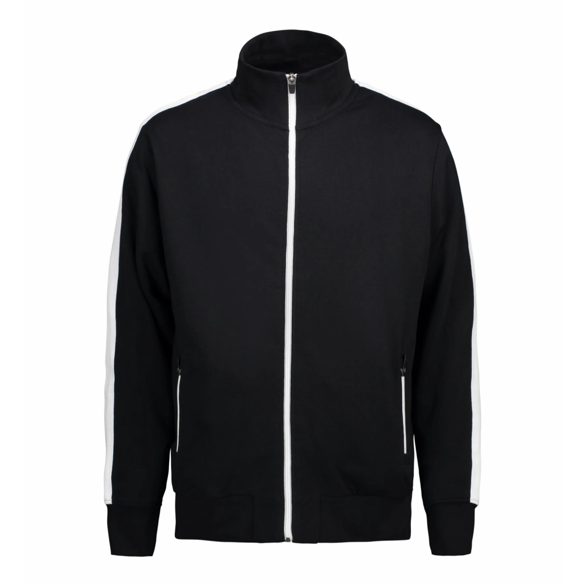 Світшот на блискавці чоловічий ID Contrast Stripee - Чорний / 3XL