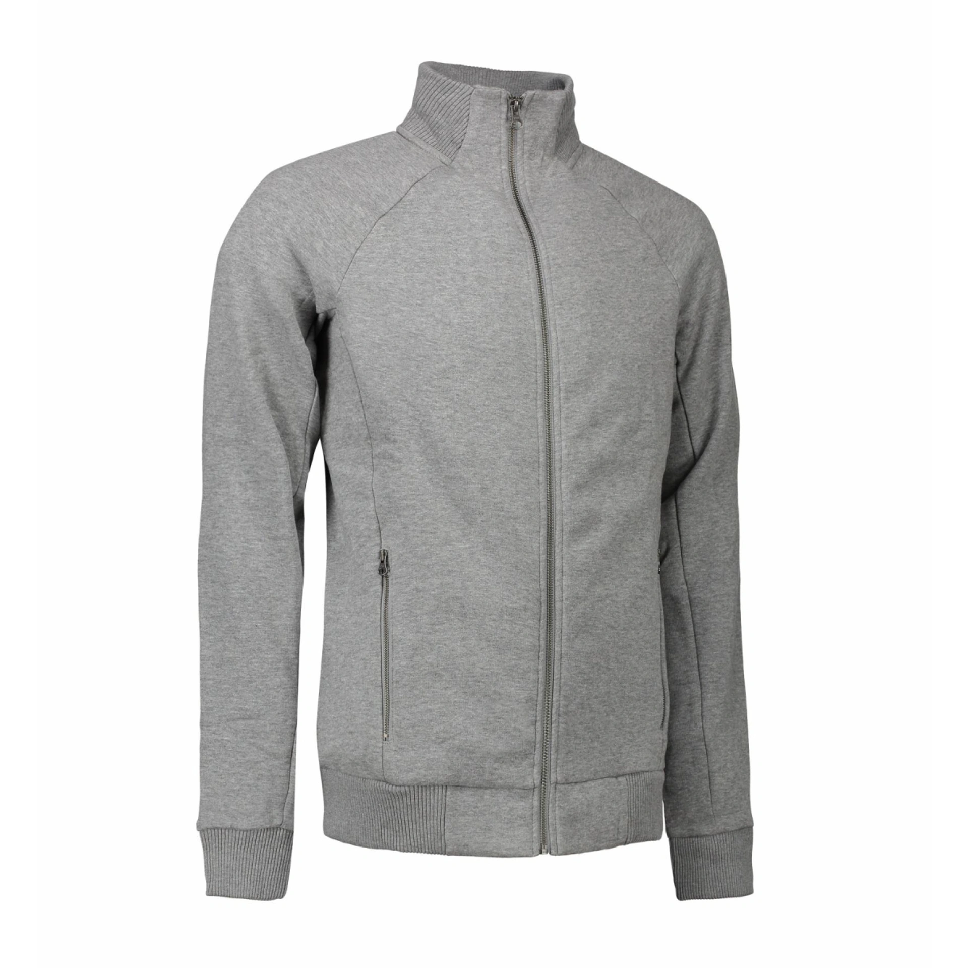 Світшот на блискавці чоловічий ID Full Zip - Сірий меланж / 3XL