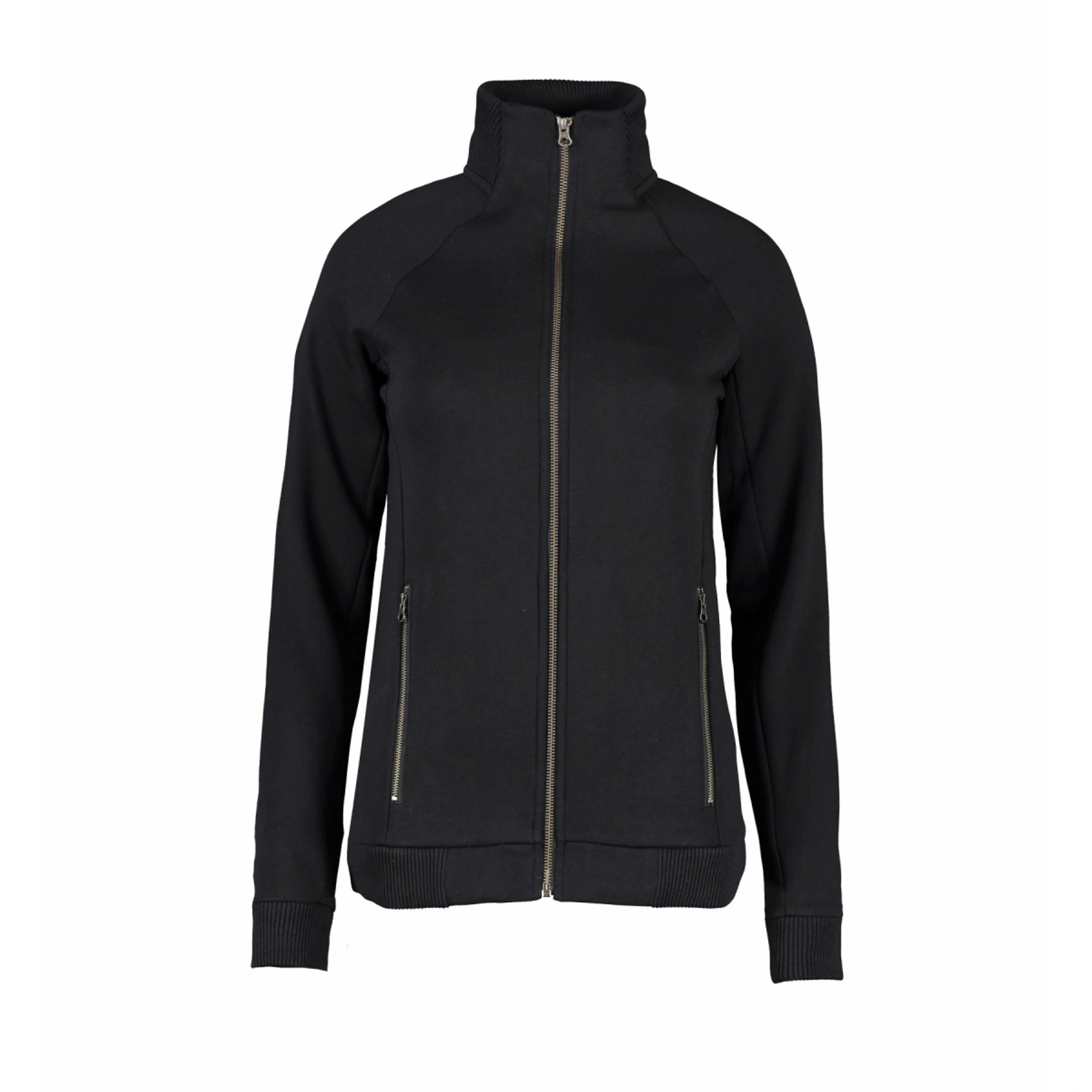 Світшот на блискавці жіночий ID Full Zip - Чорний / 3XL