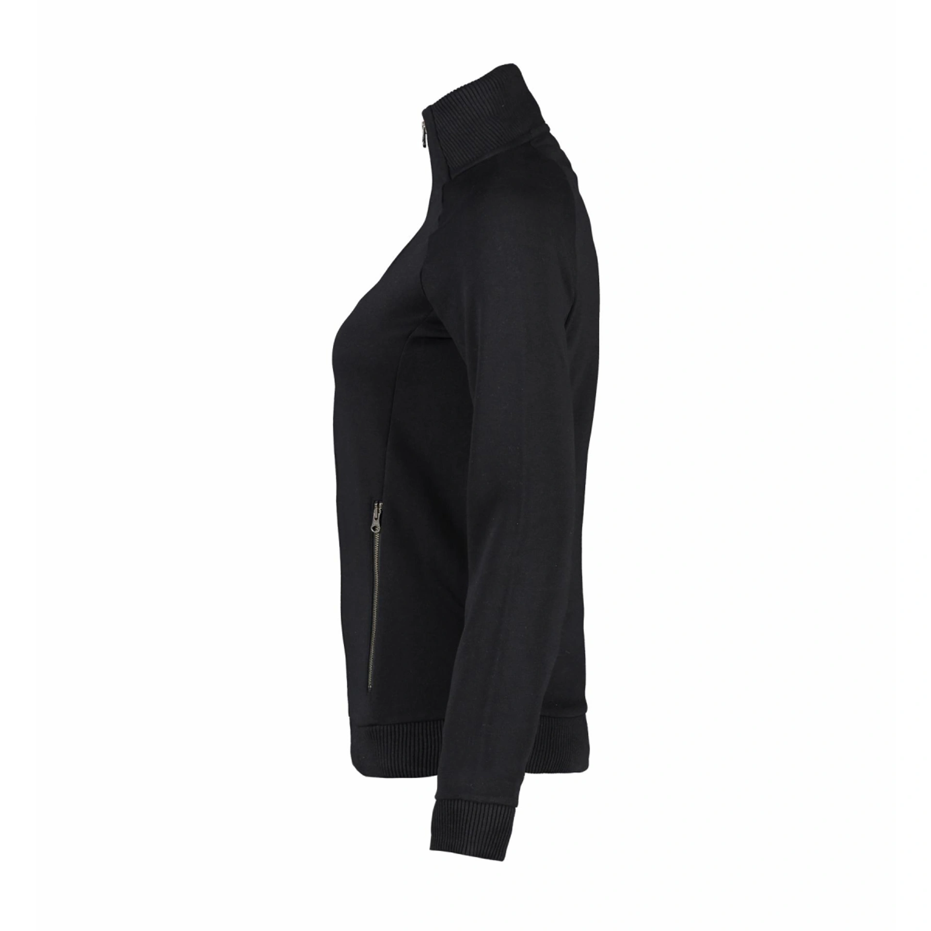 Світшот на блискавці жіночий ID Full Zip - Чорний / 3XL