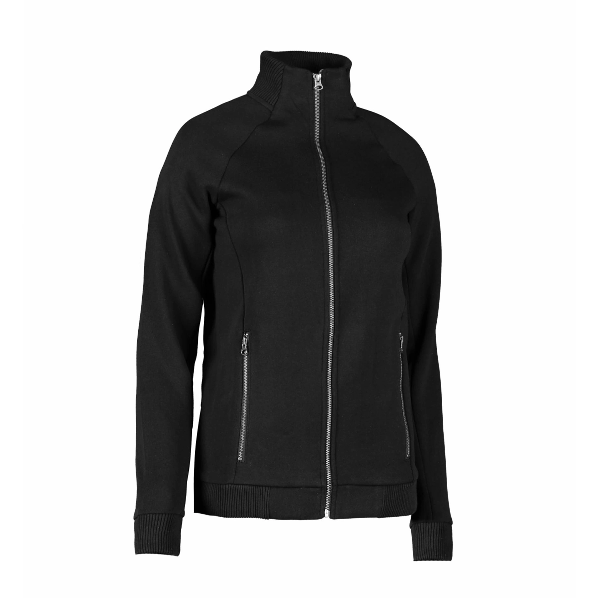Світшот на блискавці жіночий ID Full Zip - Чорний / 3XL