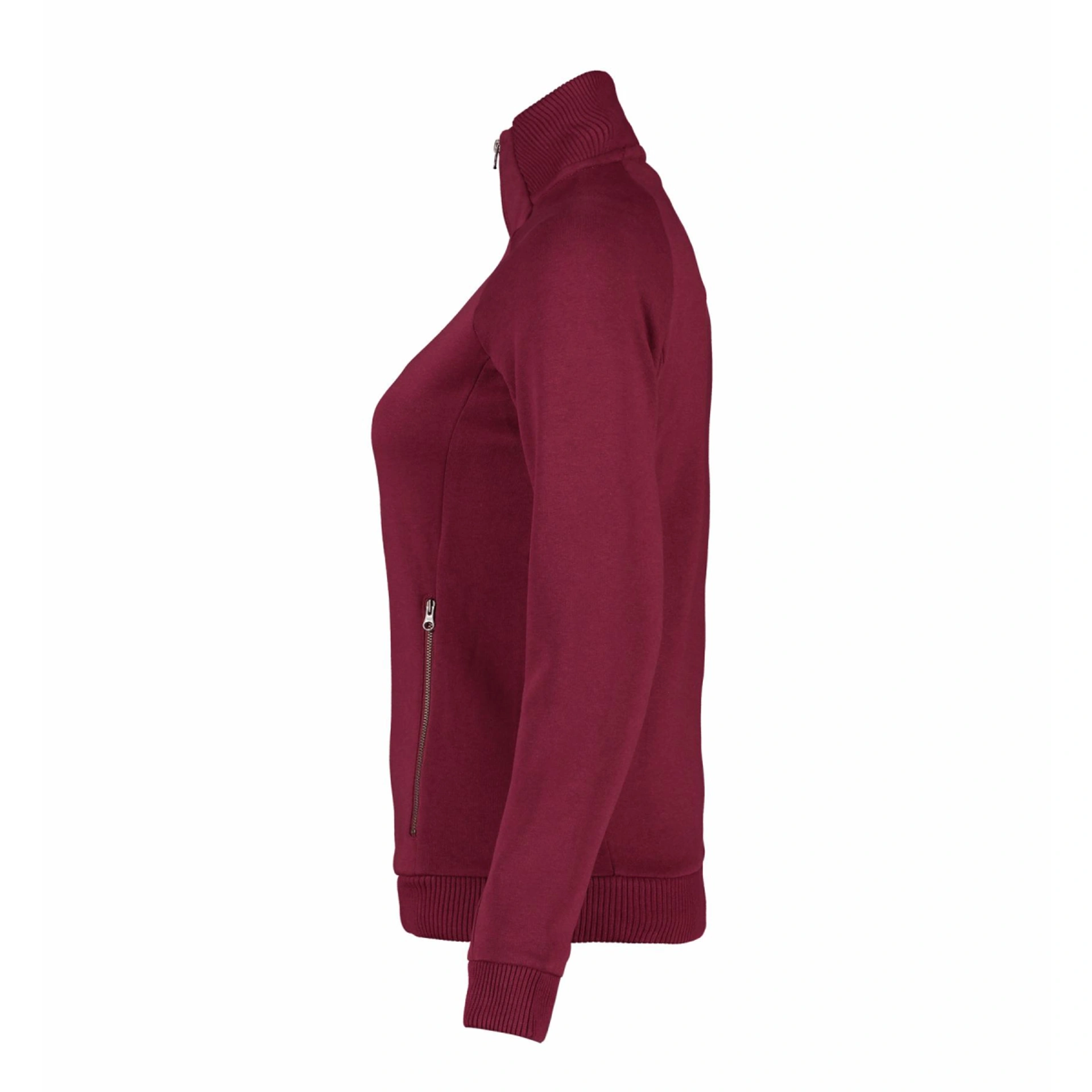 Світшот на блискавці жіночий ID Full Zip - Бордовий / 3XL