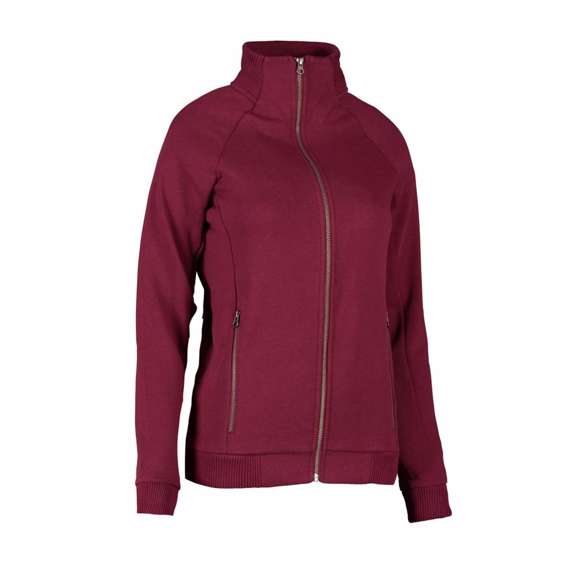 Світшот на блискавці жіночий ID Full Zip - Бордовий / 3XL