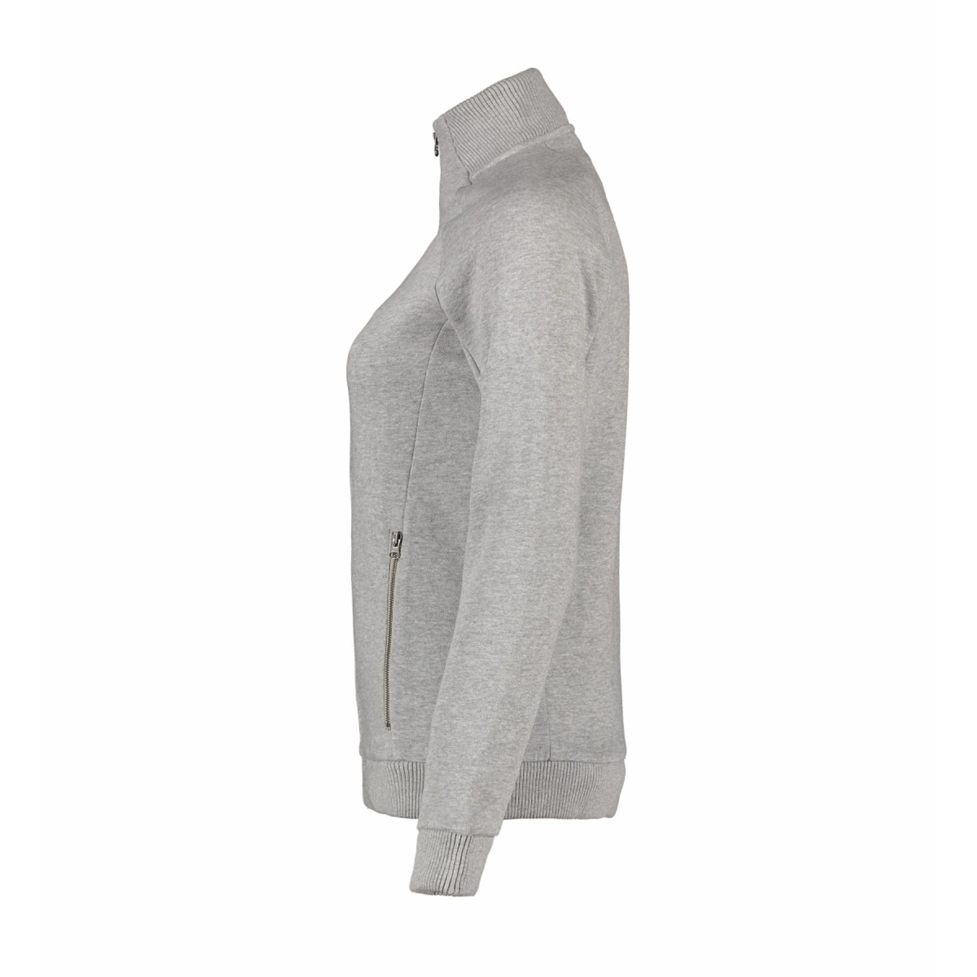 Світшот на блискавці жіночий ID Full Zip - Сірий меланж / 3XL