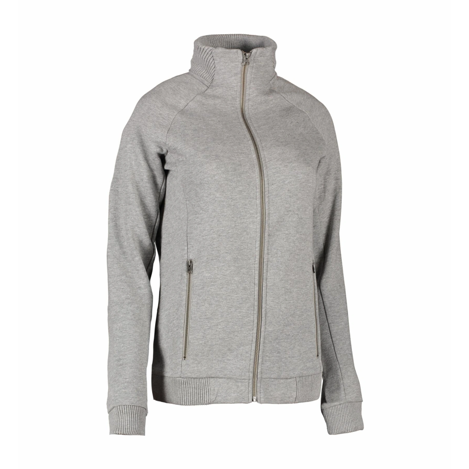 Світшот на блискавці жіночий ID Full Zip - Сірий меланж / 3XL