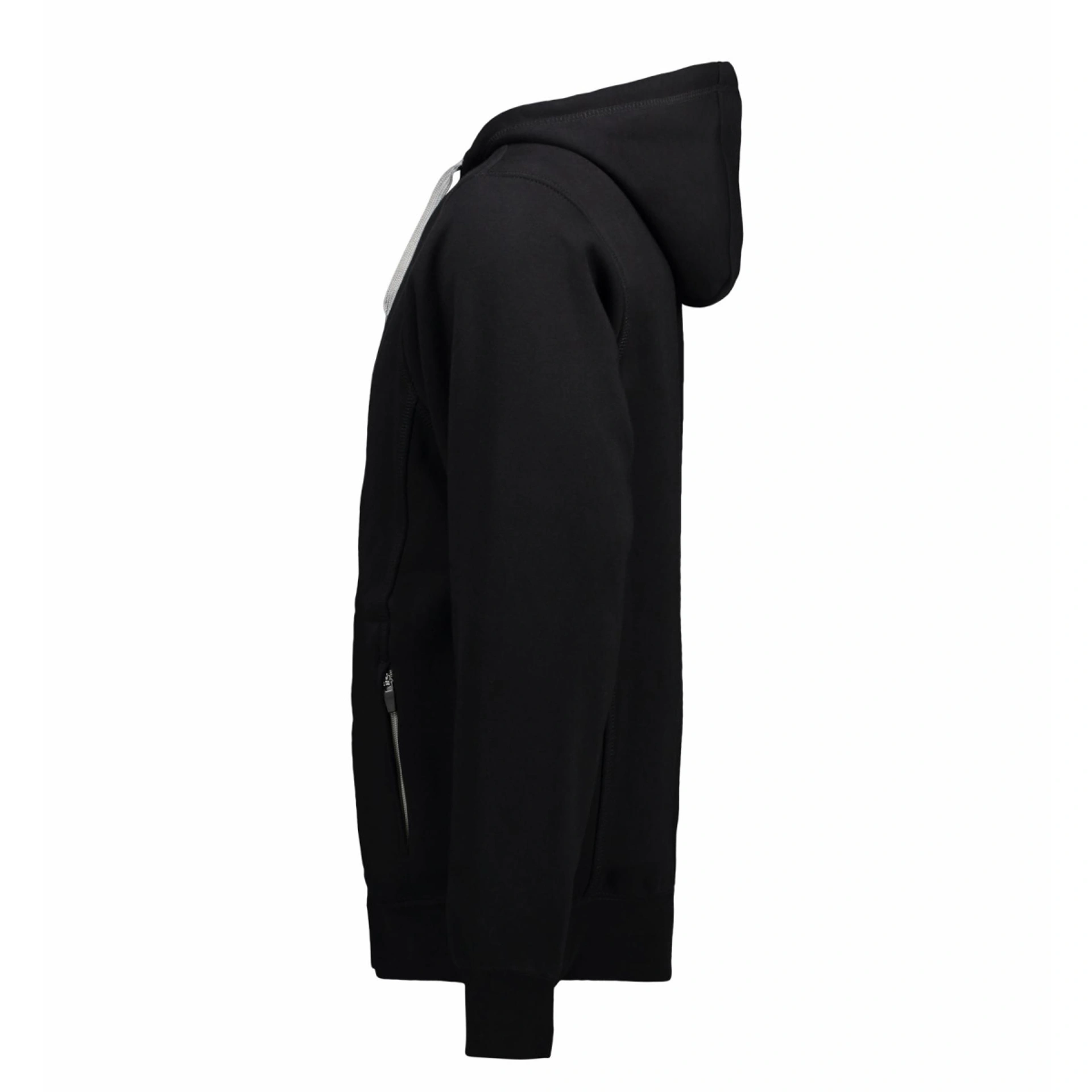 Худі на блискавці чоловіче ID Bonded - Чорний / 3XL