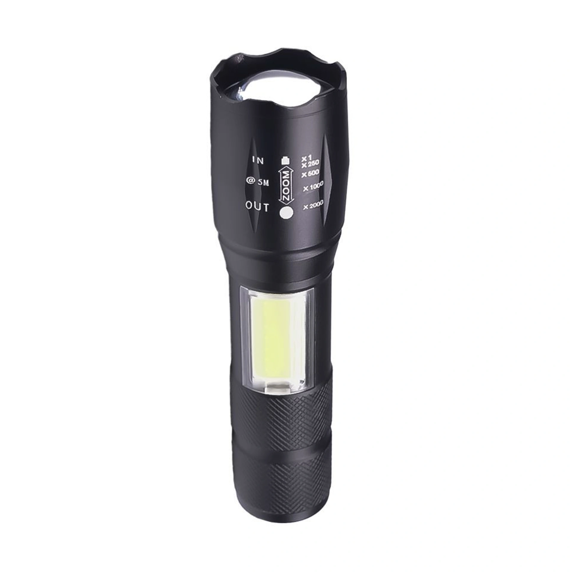 Ліхтарик акумуляторний TheGeneral Velox з боковим COB light - Чорний