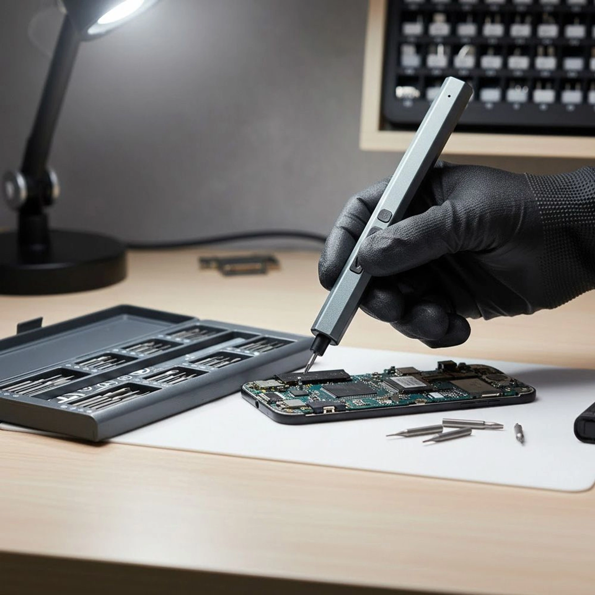 Електронабір прецизійних викруток 82в1 TheGeneral BitMaster з LED - Графітовий