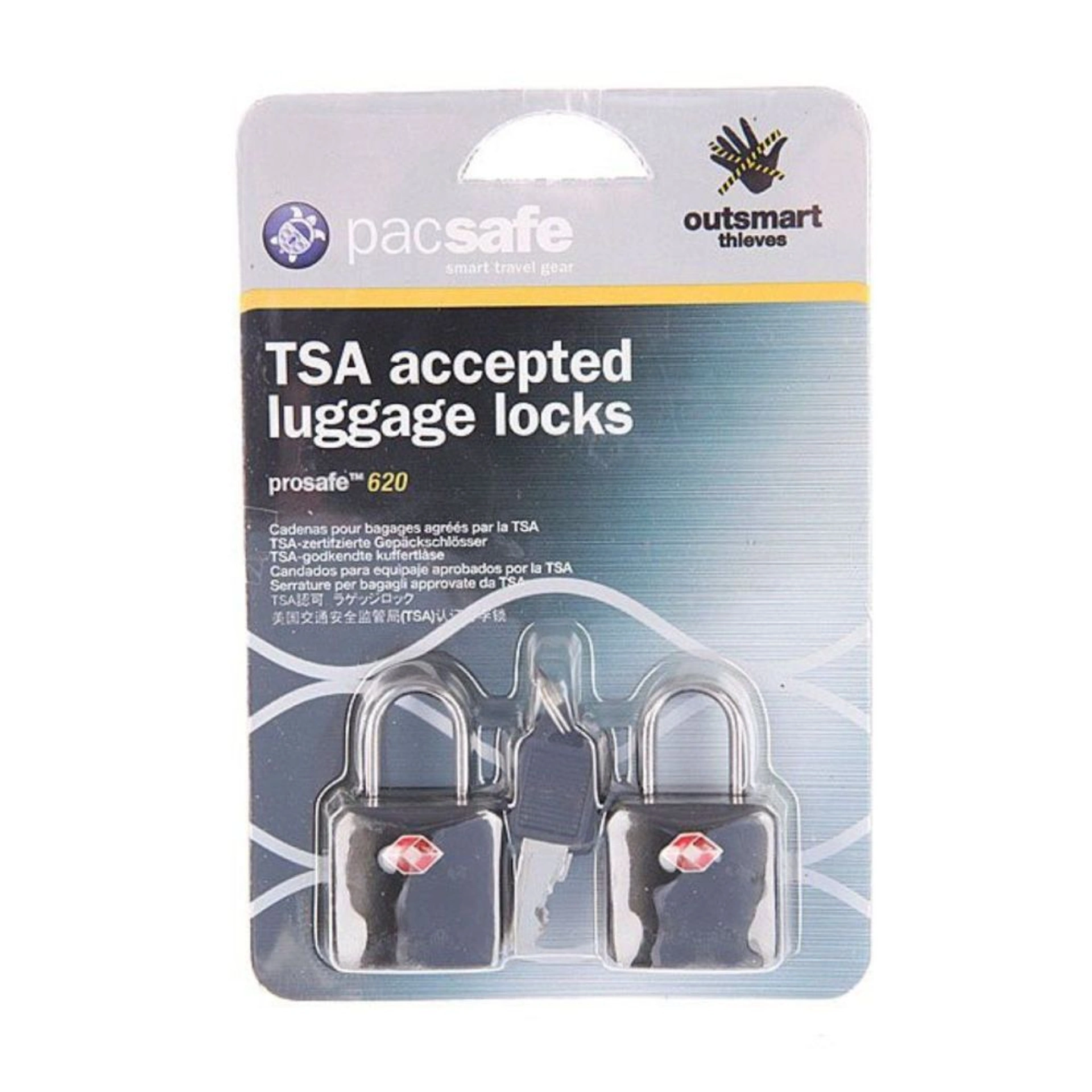 Замок для багажу Pacsafe Prosafe 620 TSA, 2 шт - Чорний