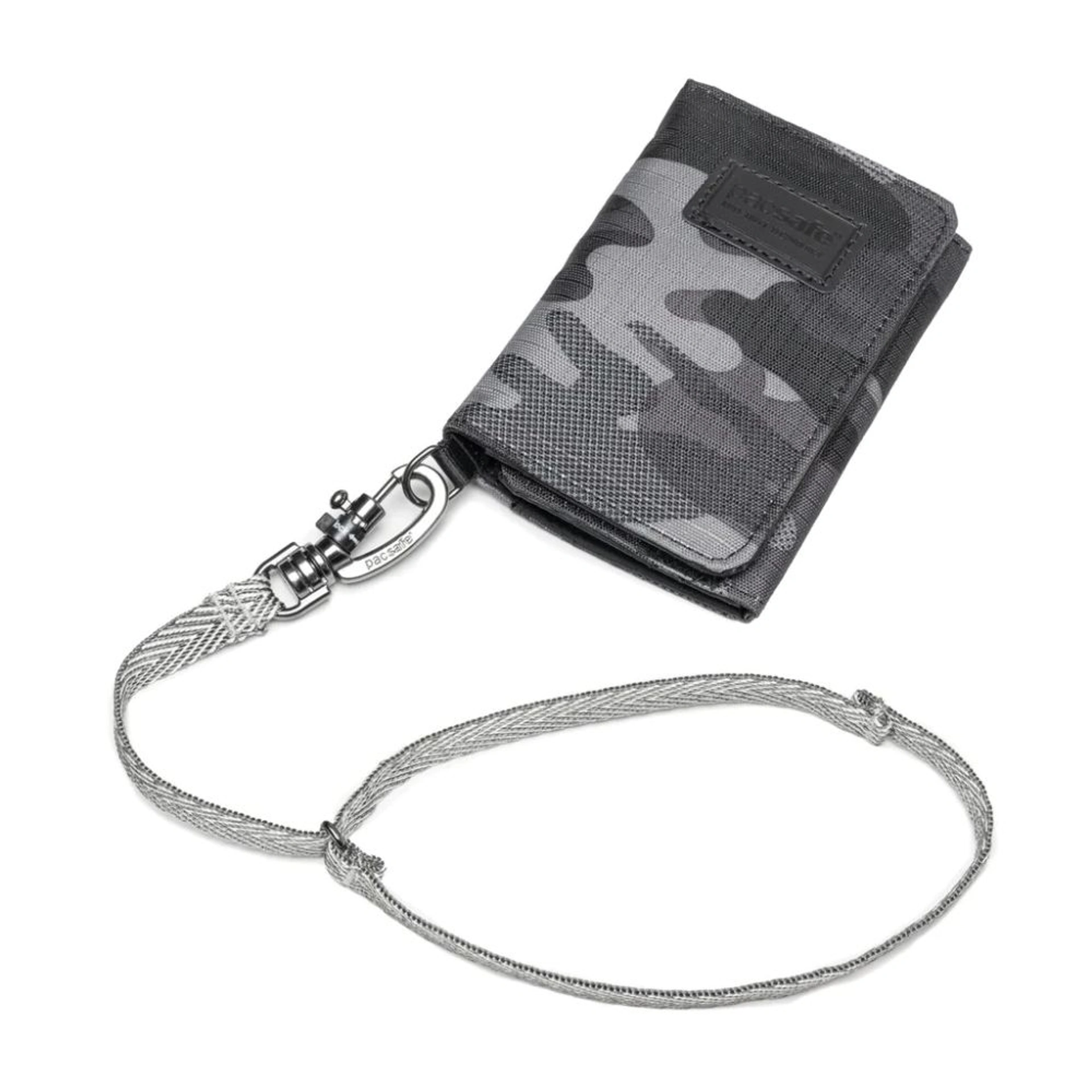 Ремінець для гаманця Pacsafe Cut resistant wallet strap - Сірий