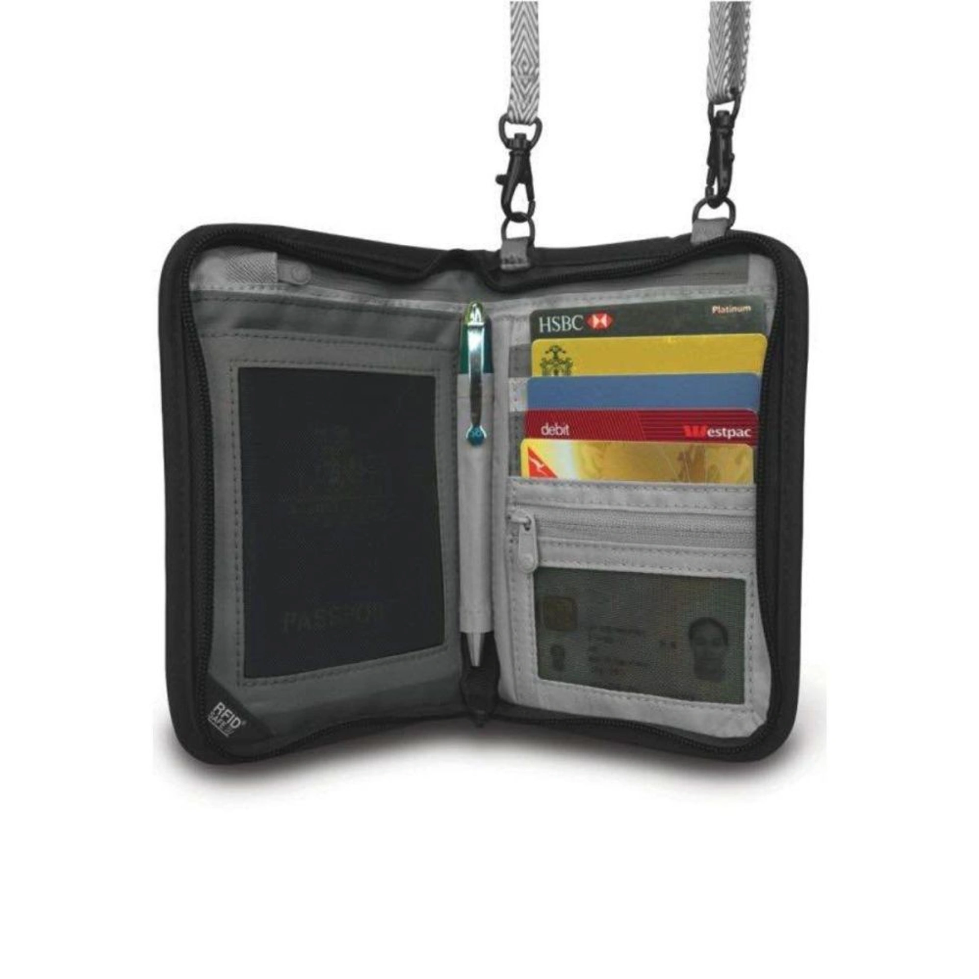 Тревел-кейс Pacsafe RFIDsafe V150 - Чорний