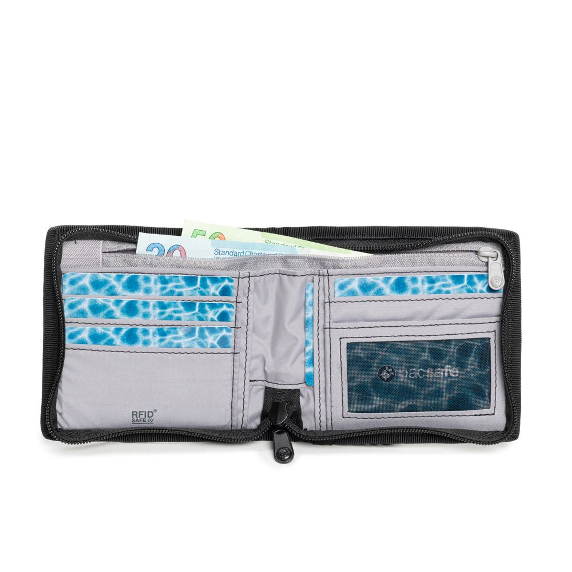 Гаманець антизлодій Pacsafe RFIDsafe Z100 Zipper - Чорний