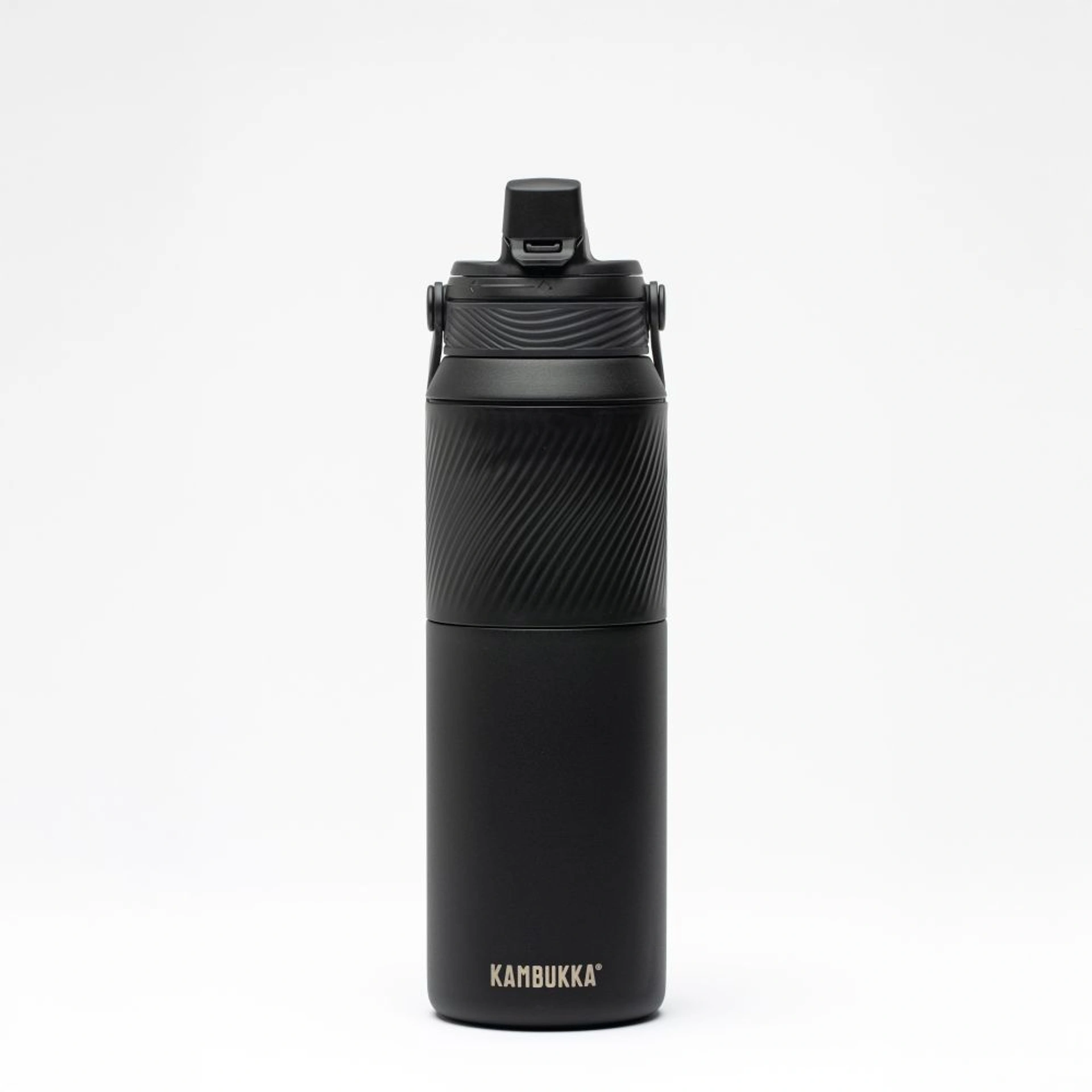 Термопляшка 1 л сталева 2в1 Kambukka Dupla Insulated - Чорний