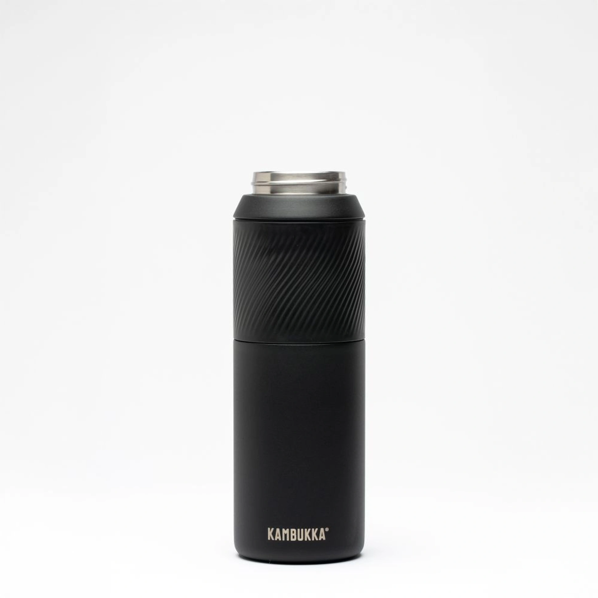 Термопляшка 1 л сталева 2в1 Kambukka Dupla Insulated - Чорний