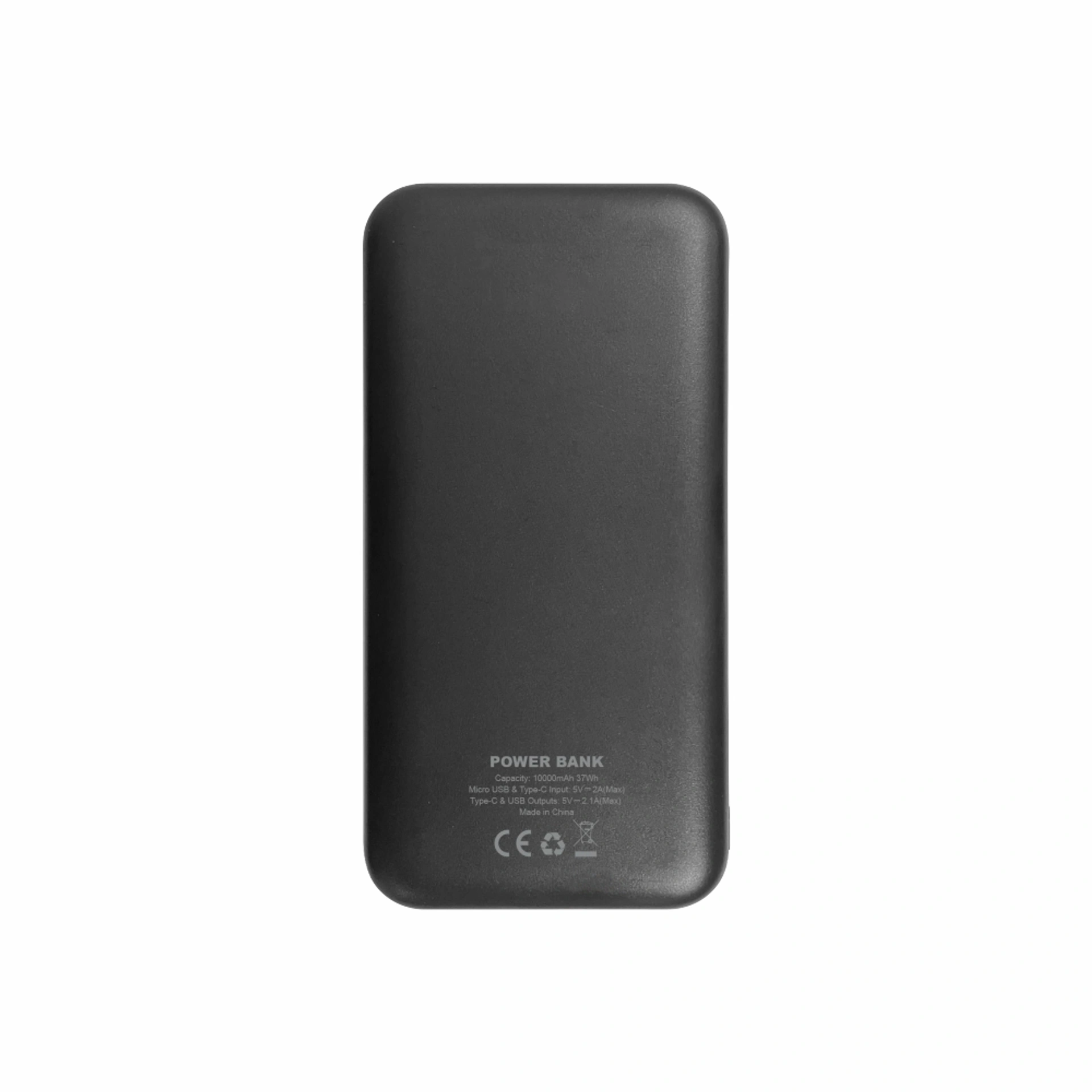 Повербанк 10000 mAh TheGeneral EnergyBoost, світлодіодний індикатор - Чорний
