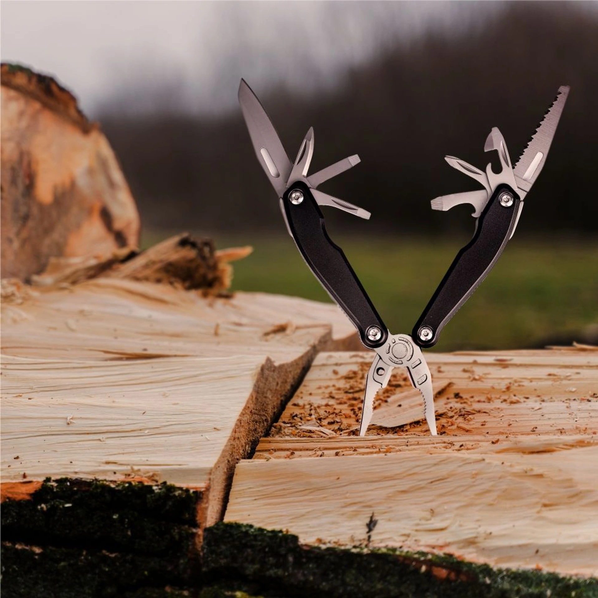 Мультитул 11в1 TheGeneral Protool, 100 мм, в чохлі - Графітовий