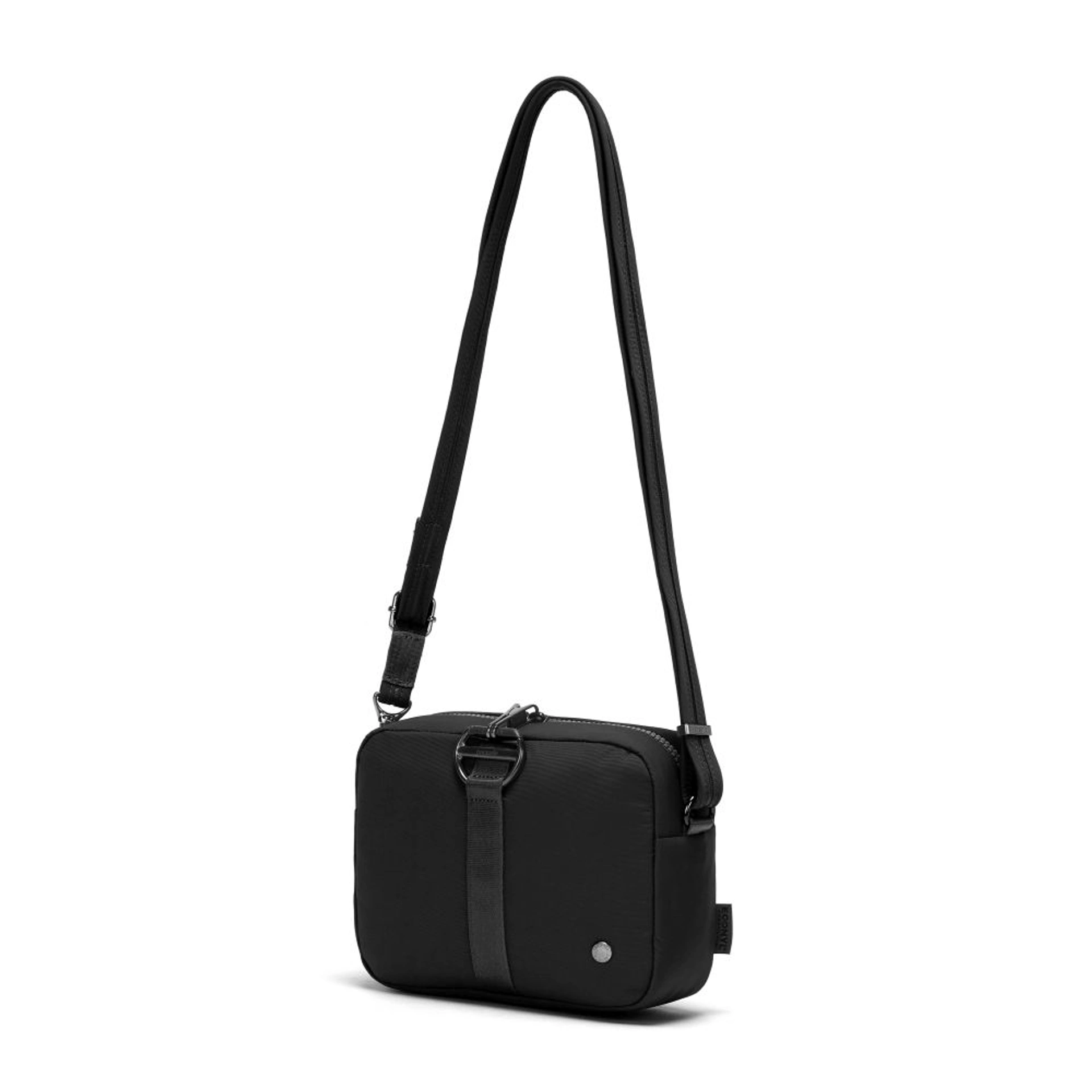Сумка через плече жіноча антизлодій Pacsafe Citysafe CX square Crossbody - Чорний