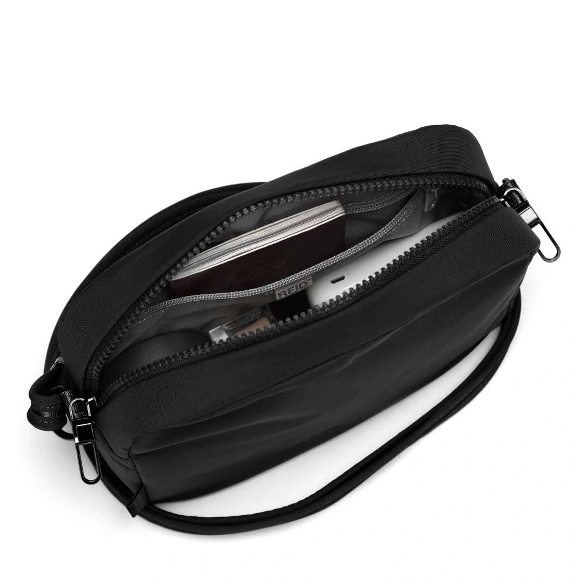 Сумка через плече жіноча антизлодій Pacsafe Citysafe CX square Crossbody - Чорний