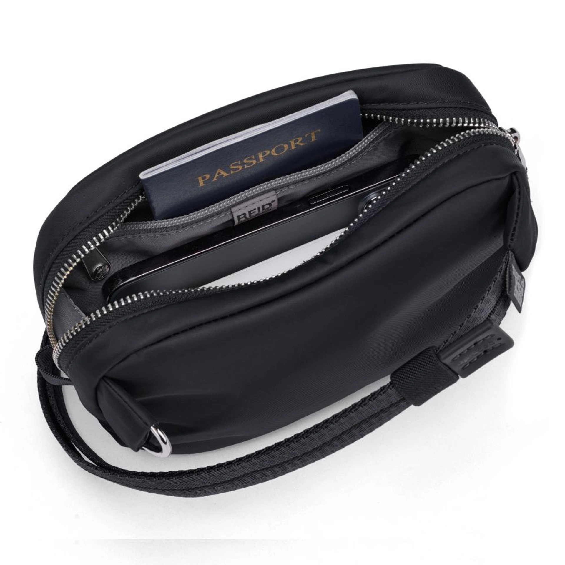 Сумка через плече антизлодій Pacsafe W Micro sling - Чорний