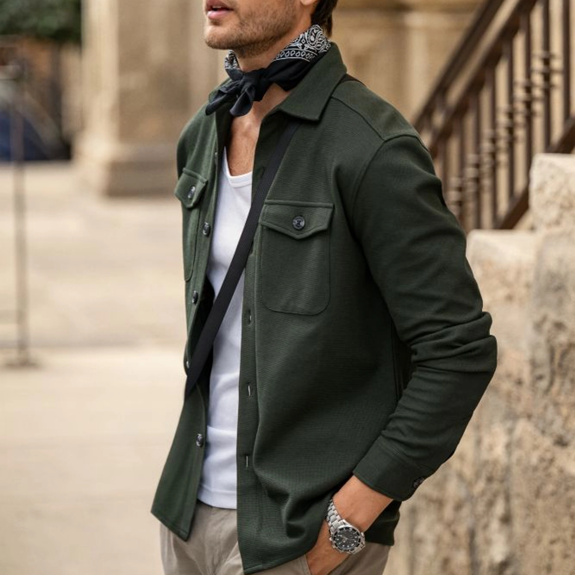 Сорочка James Harvest Hicksville Overshirt - Темно-зелений / 3XL