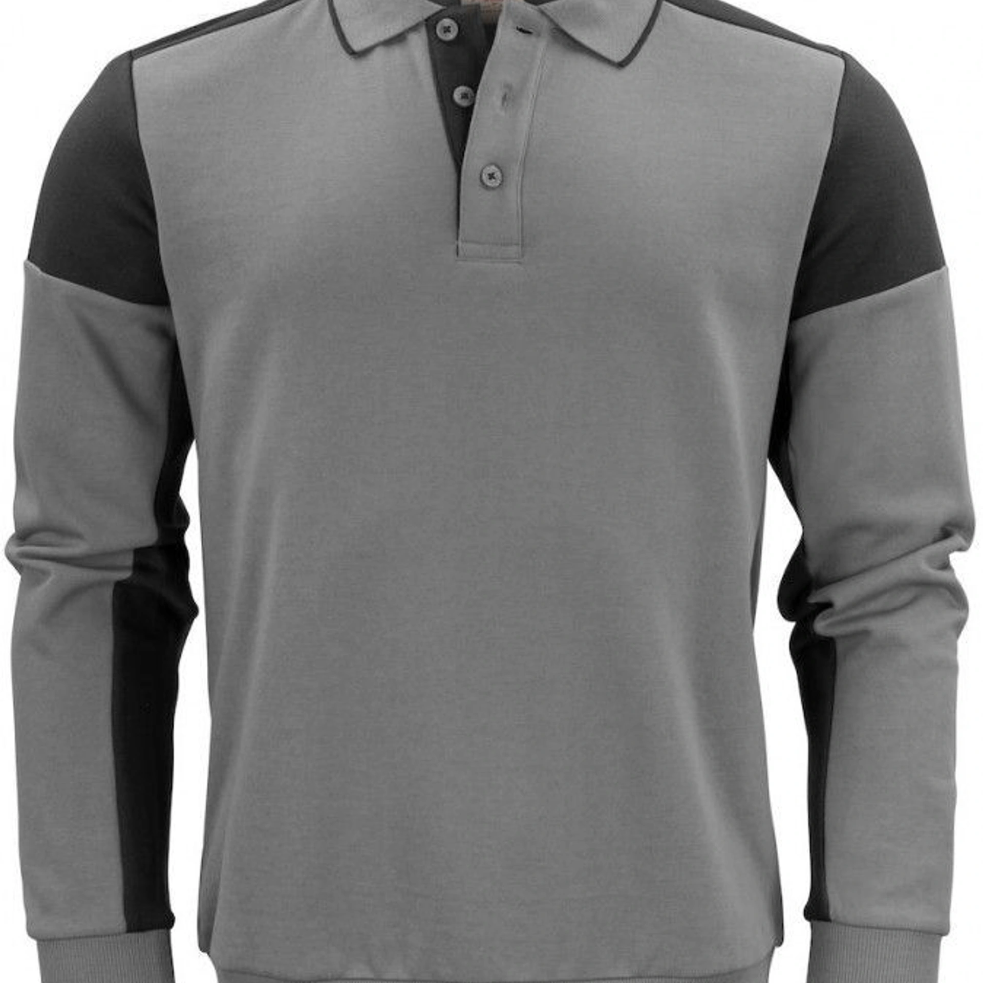 Двоколірний лонгслів поло Printer Polosweater - Антрацит / чорний / 3XL