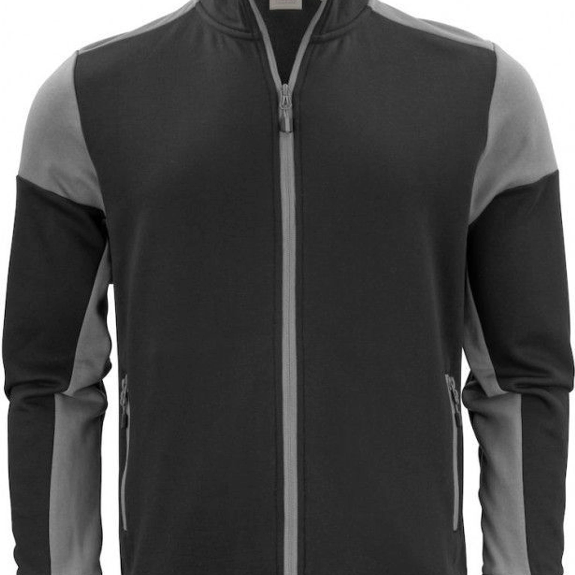 Двоколірний світшот на блискавці чоловічий Printer Sweatvest - Чорний / антрацит / 3XL