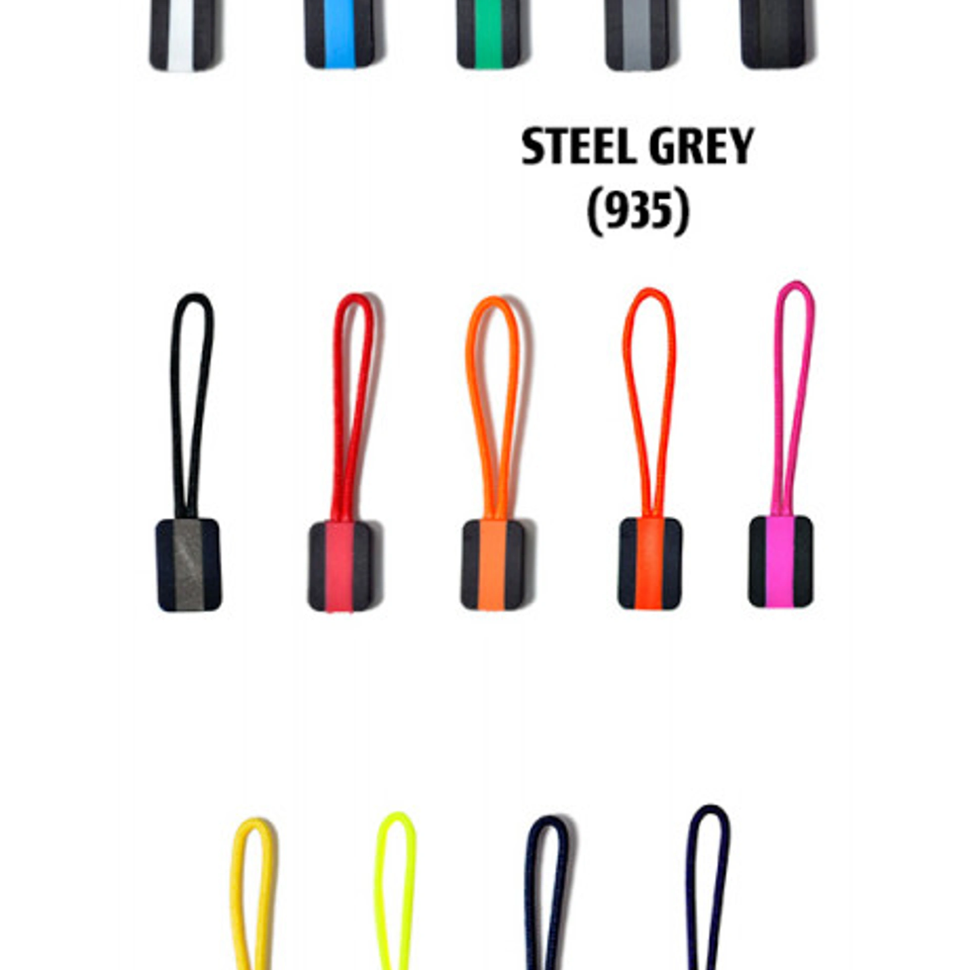 Пулер Printer Zipper Puller 4-Pak - Сіро-сталевий