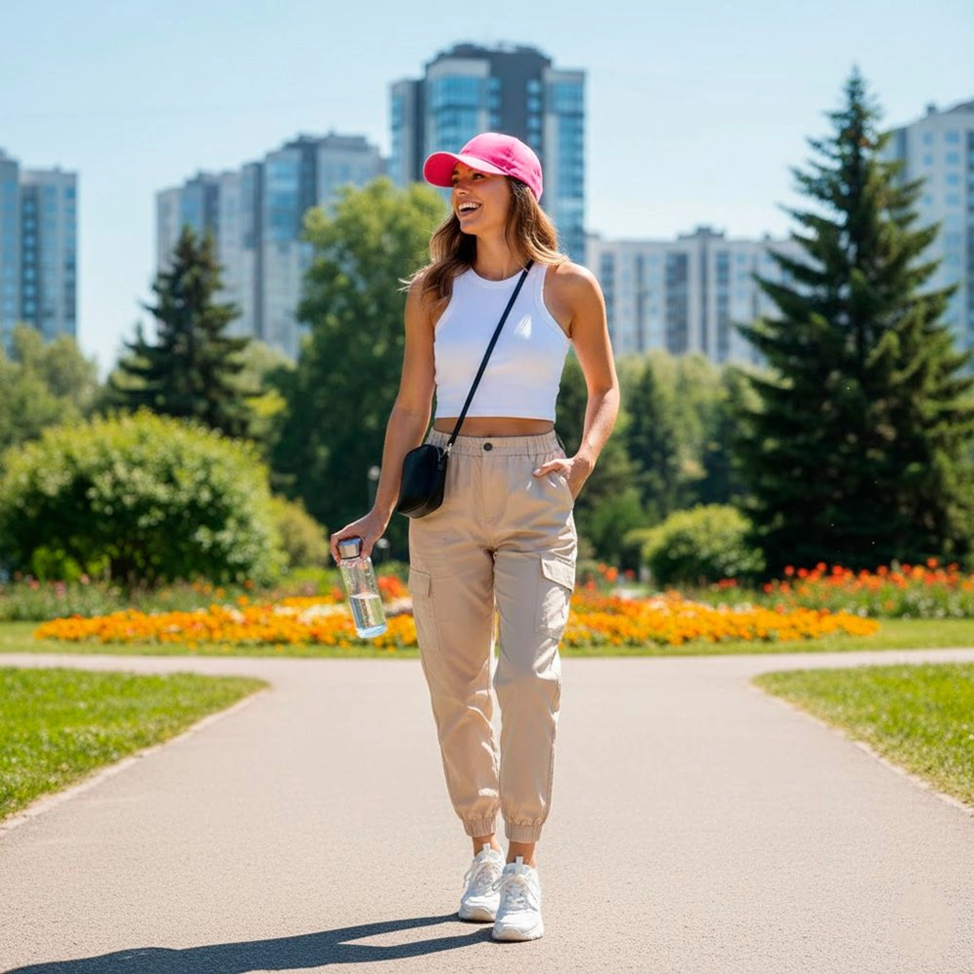 Кепка coFEE UV protection - Фуксія / білий