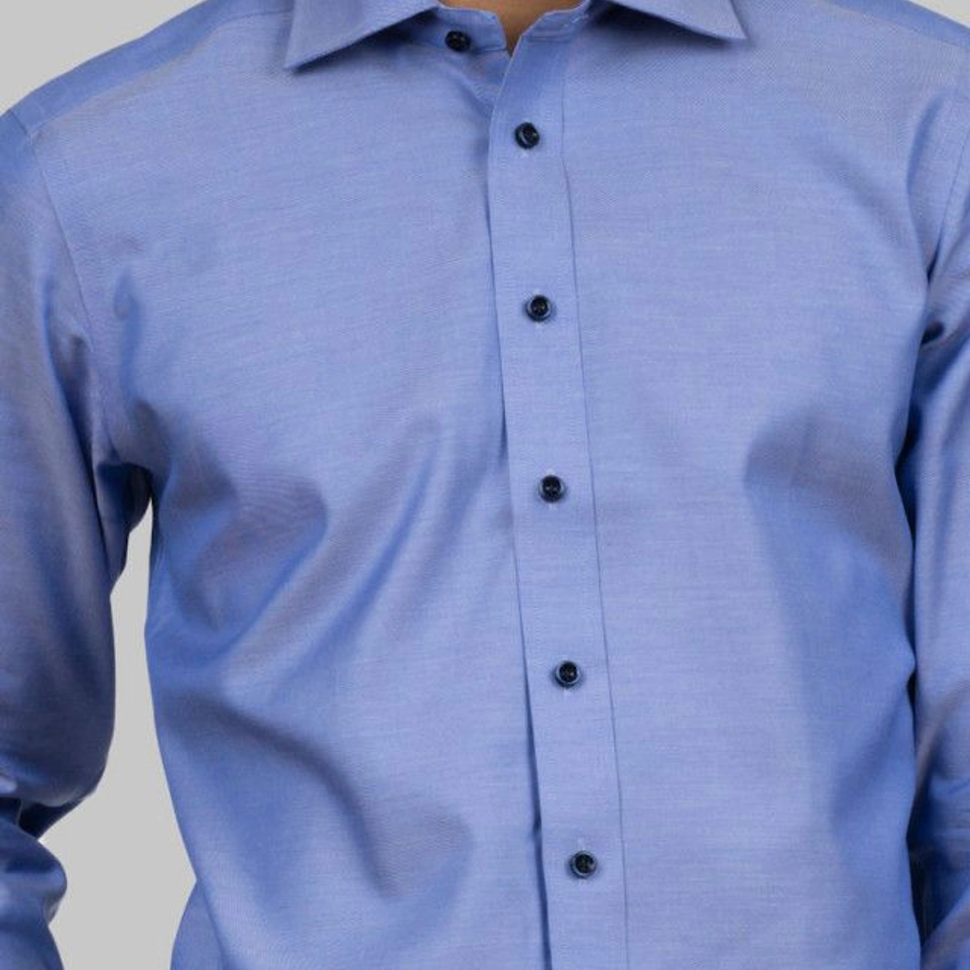 Сорочка чоловіча JH&Frost Green Bow 01 Slim Fit - Небесно-блакитний / темно-синій / L