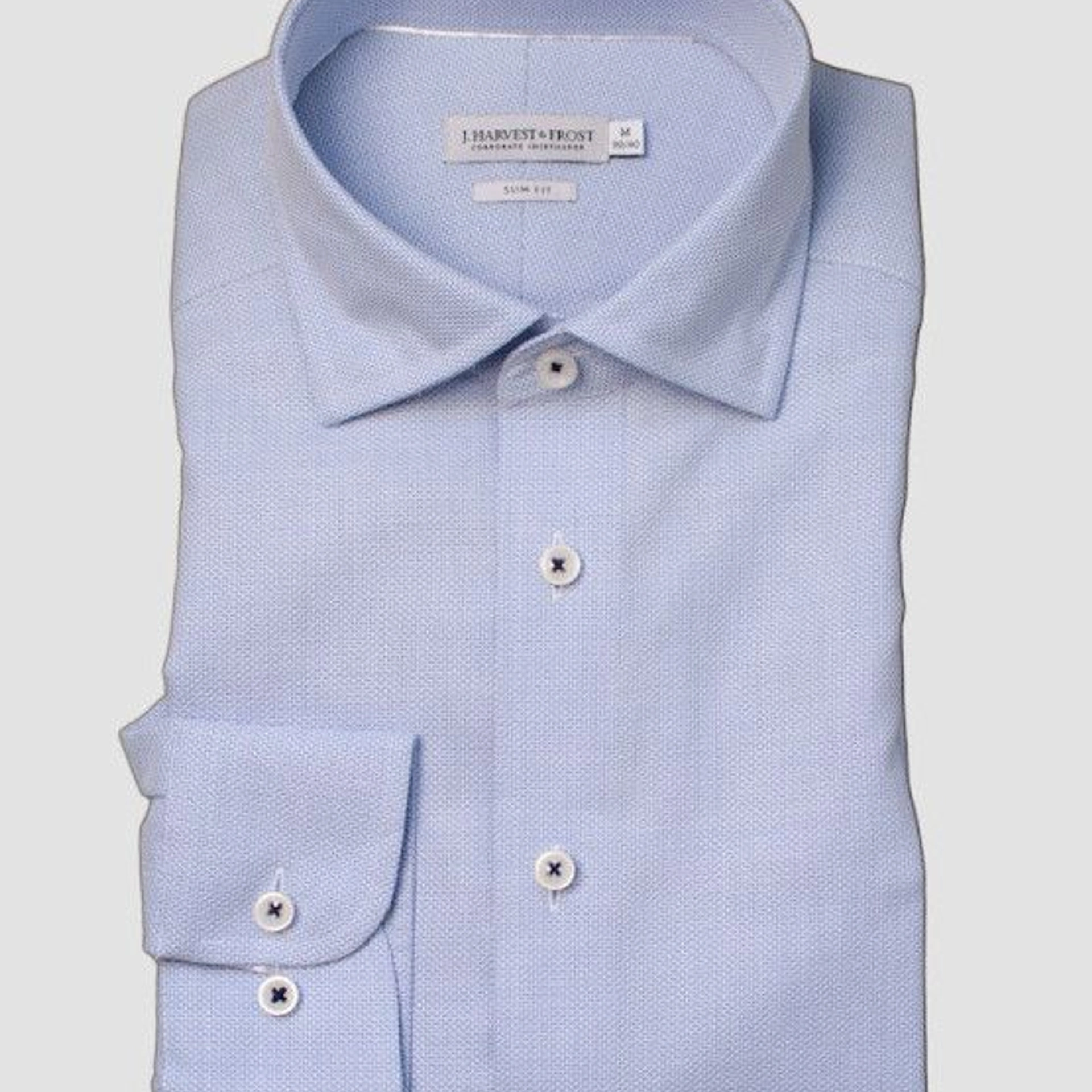 Сорочка чоловіча JH&Frost Yellow Bow 55 Slim Fit - Світло-синій / L