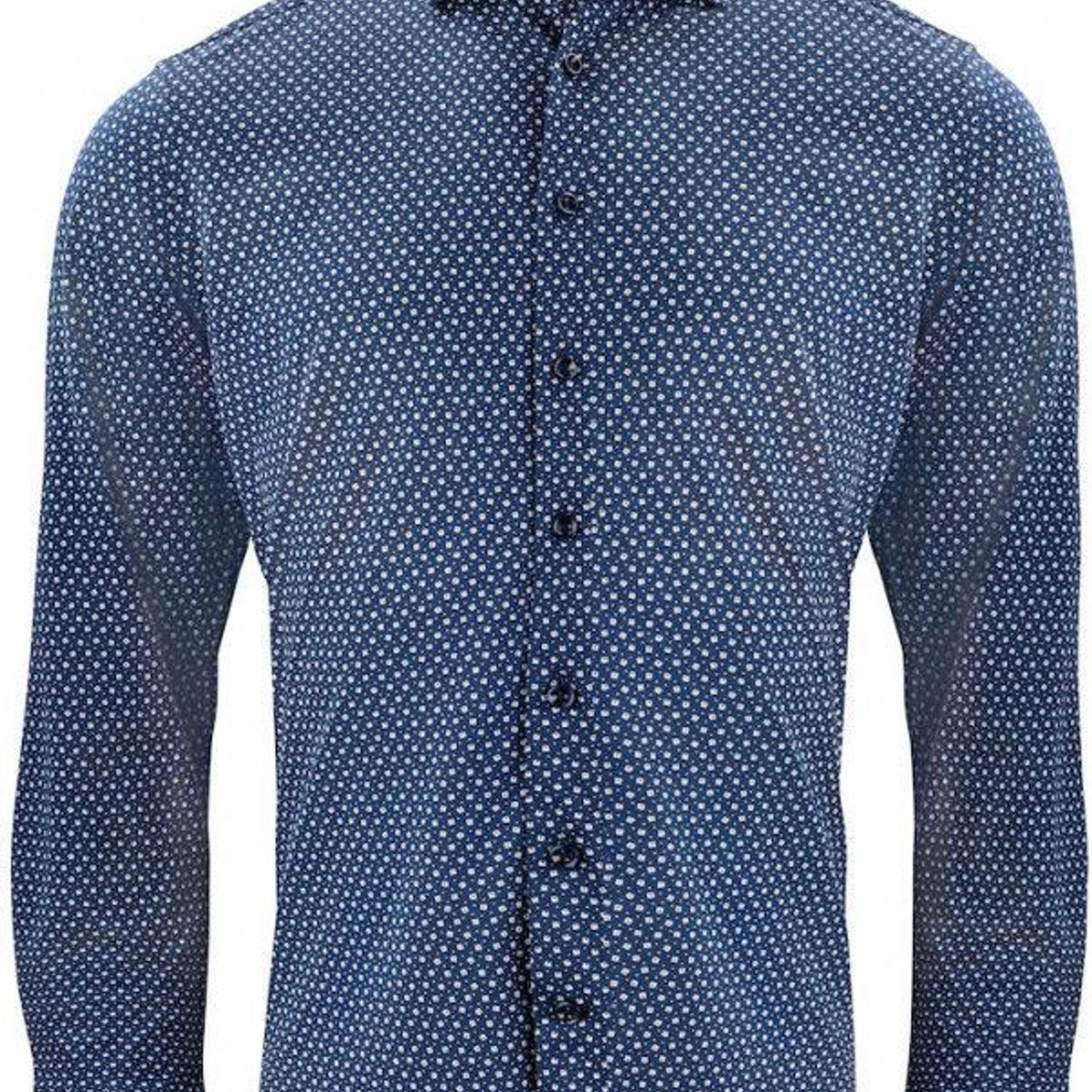 Сорочка чоловіча JH&Frost Indigo Bow 131 Slim Fit - Темно-синій / L