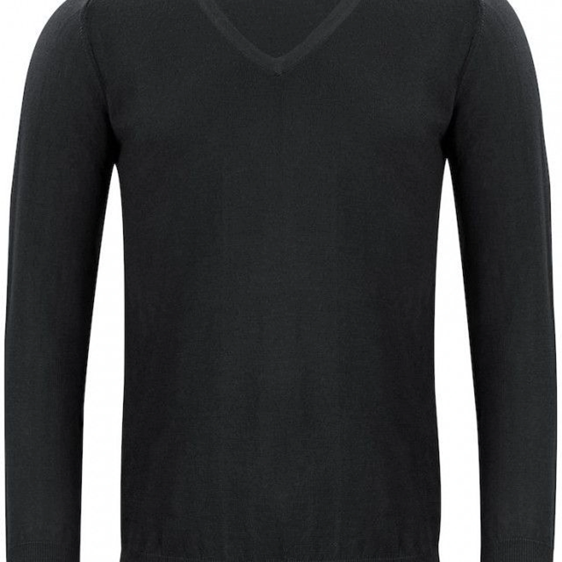 Пуловер чоловічий JH&Frost Merino V - Чорний / 3XL